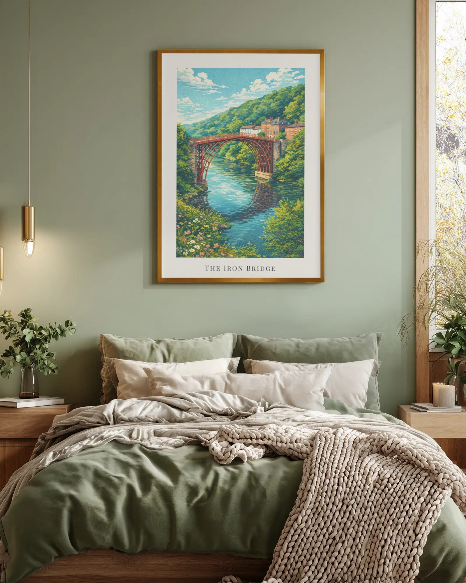 The Iron Bridge Art Print, framed wall art (view 4)