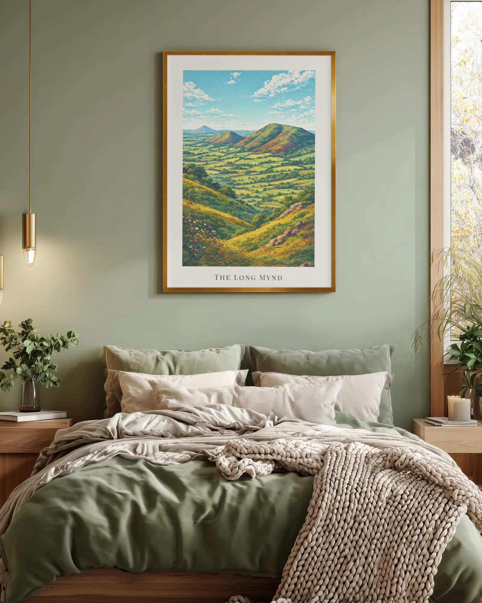 The Long Mynd Art Print, framed wall art (view 4)