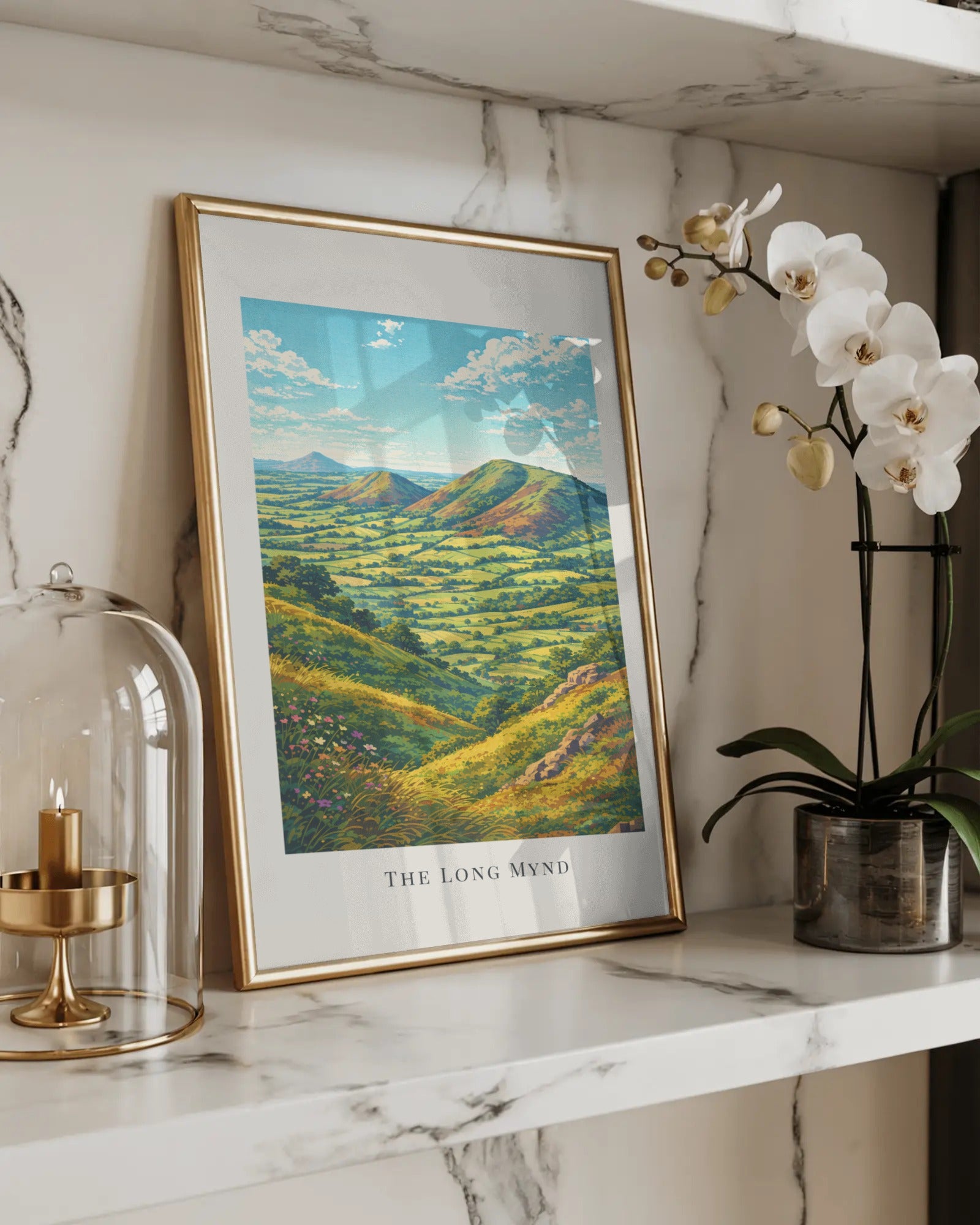 The Long Mynd Art Print, framed wall art (view 5)