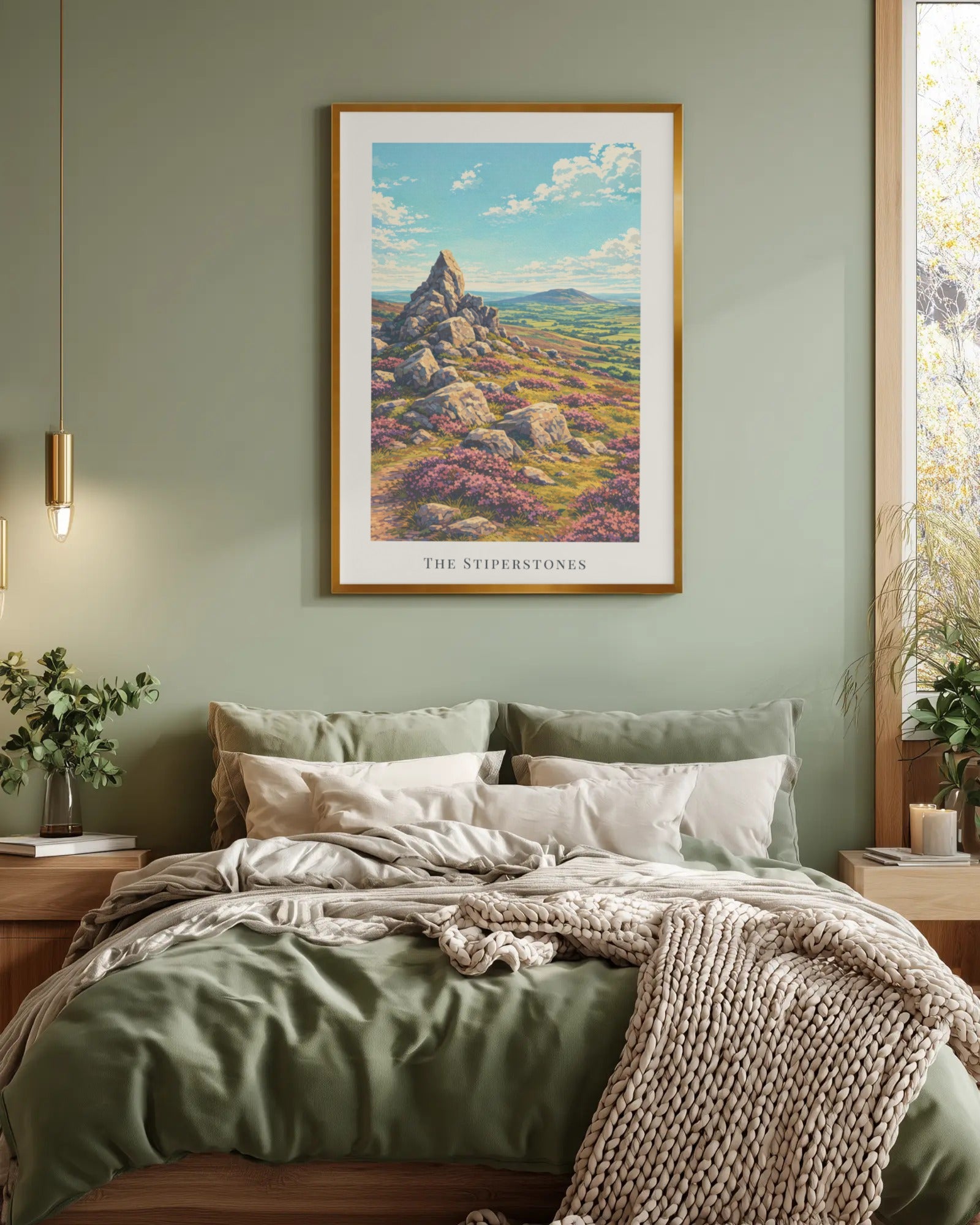 The Stiperstones Art Print, framed wall art (view 4)