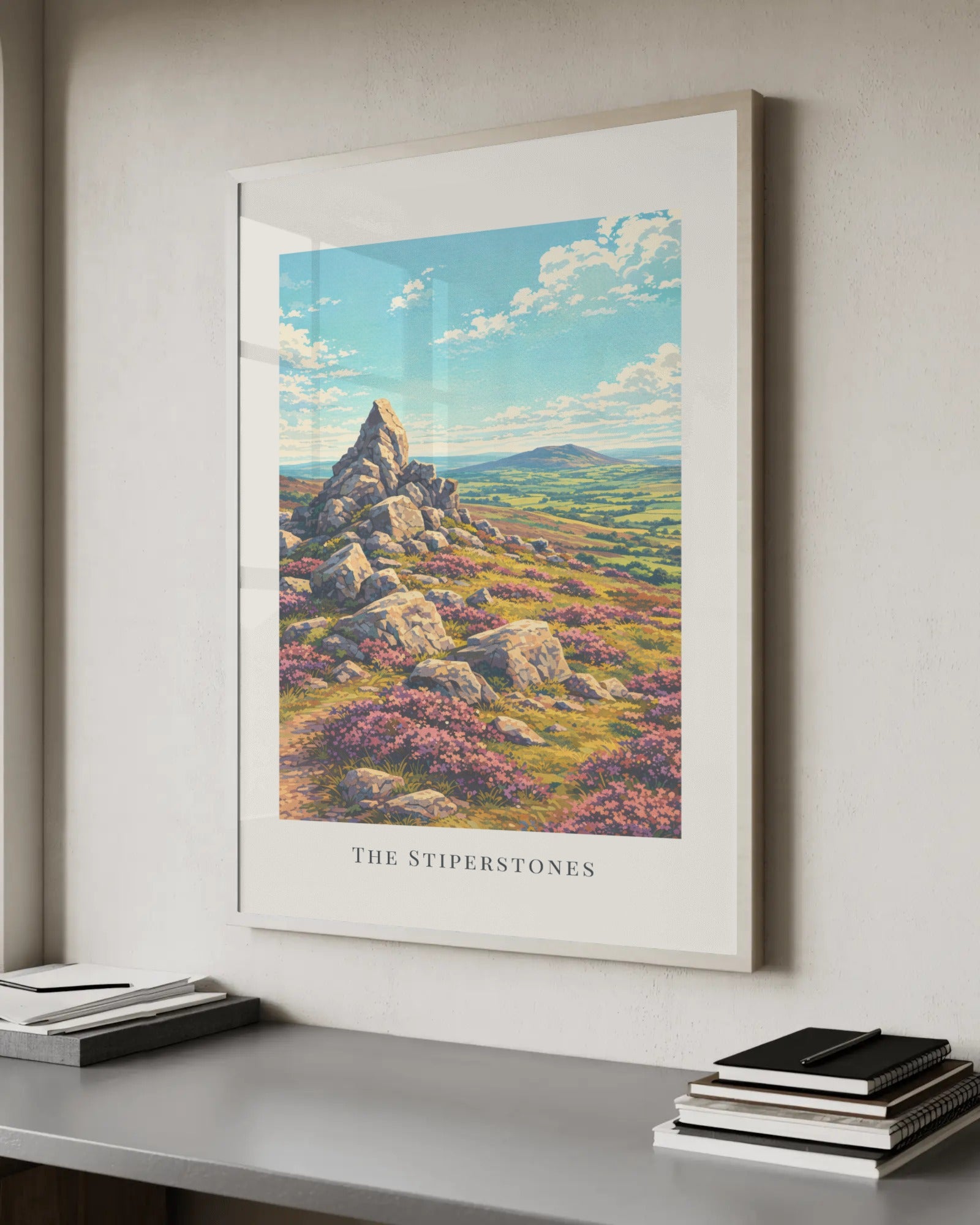 The Stiperstones Art Print, framed wall art (view 6)