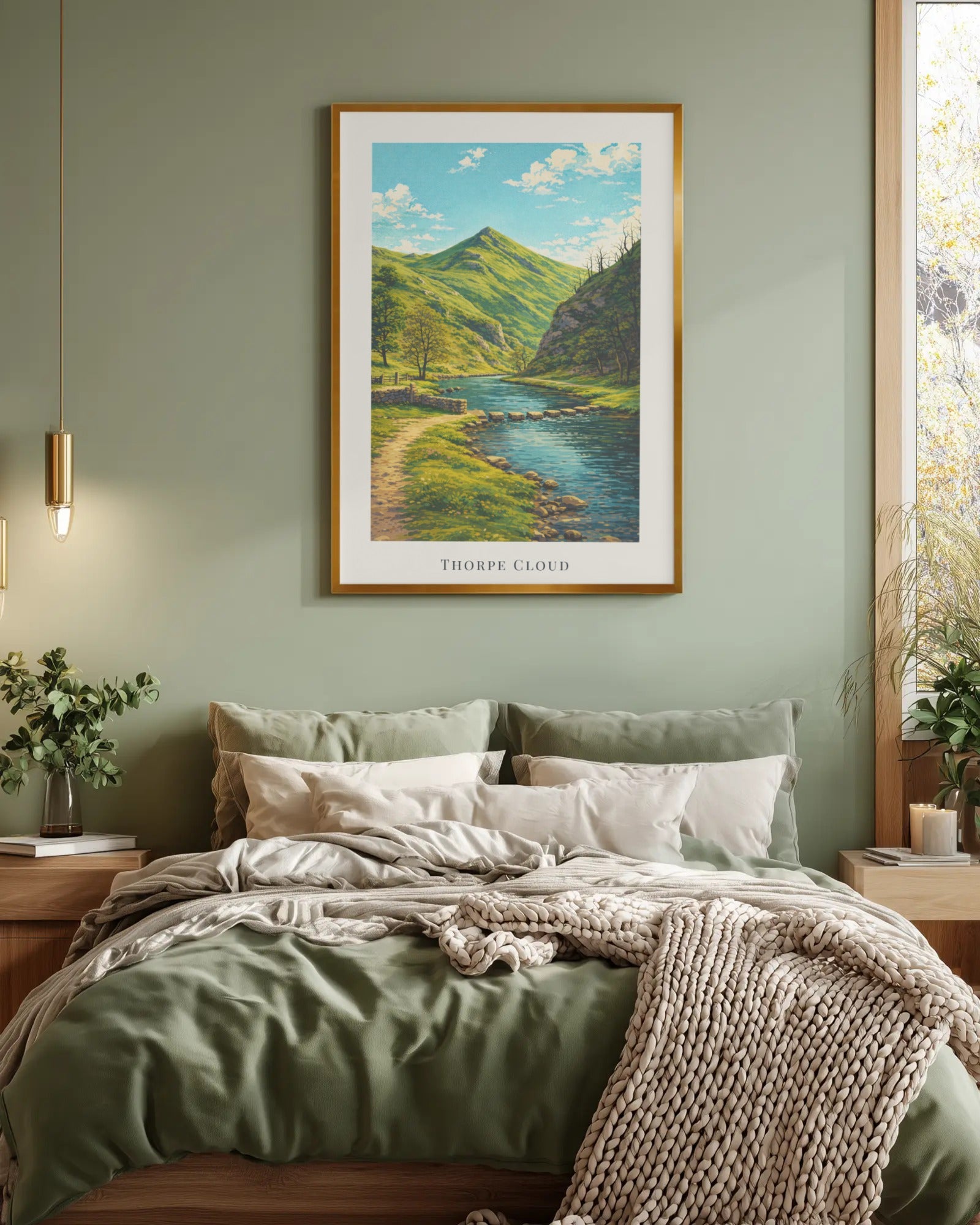 Thorpe Cloud Art Print, framed wall art (view 4)