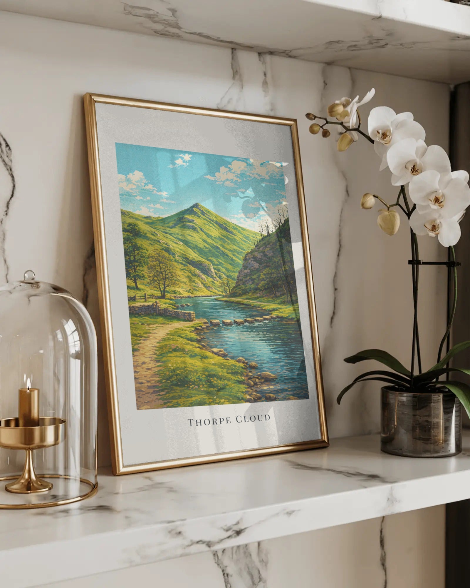 Thorpe Cloud Art Print, framed wall art (view 5)