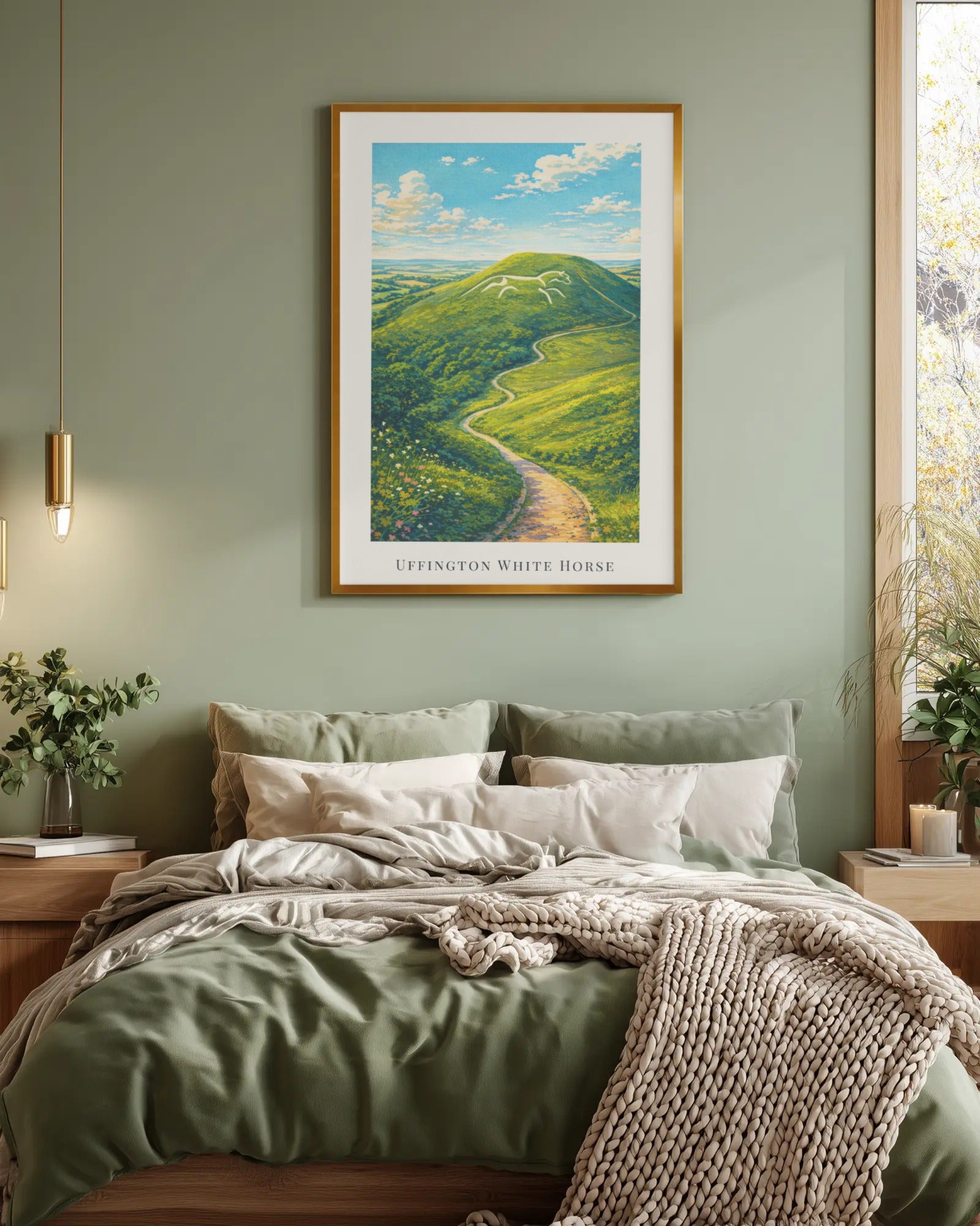 White Horse Hill Art Print, framed wall art (view 4)