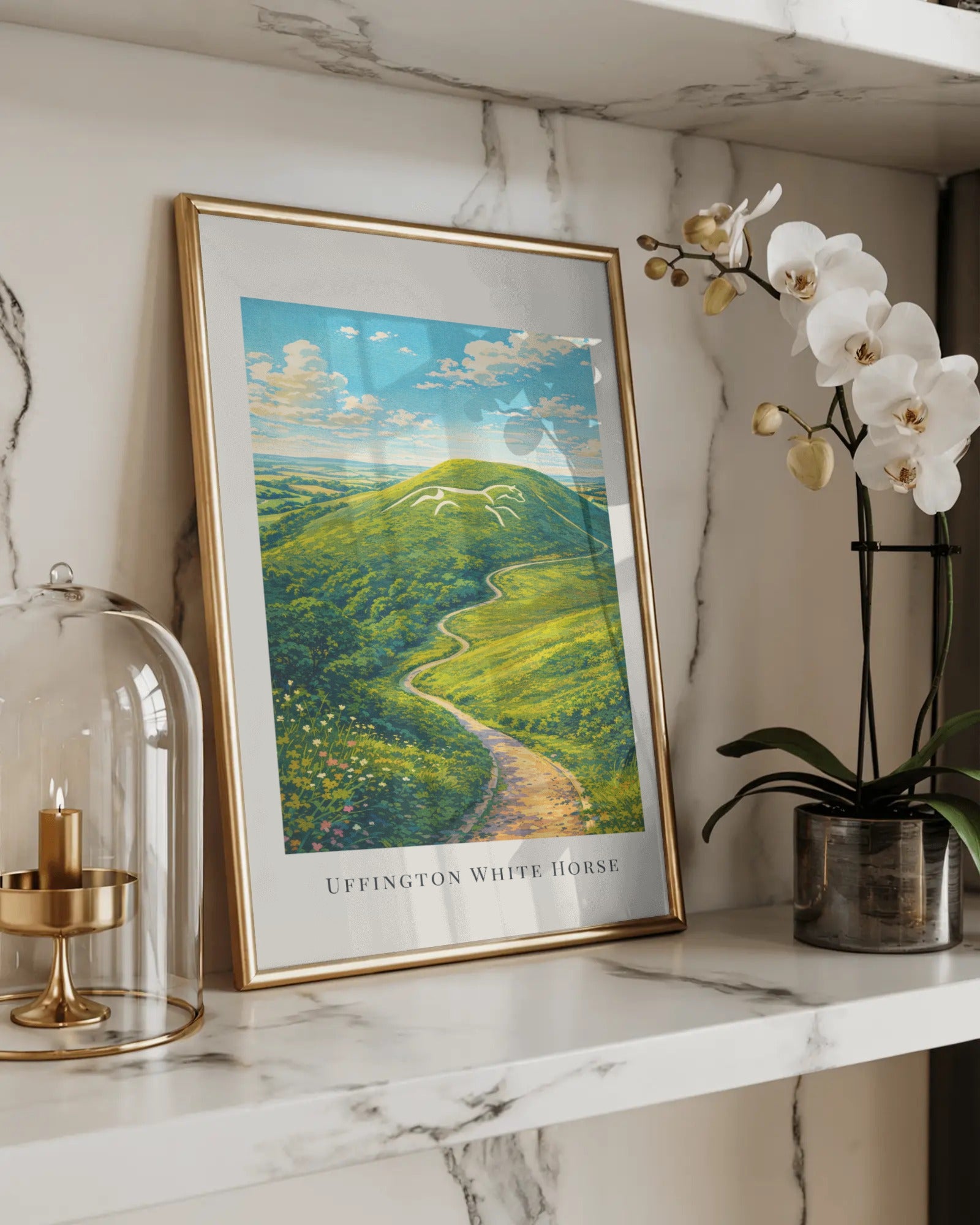 White Horse Hill Art Print, framed wall art (view 5)