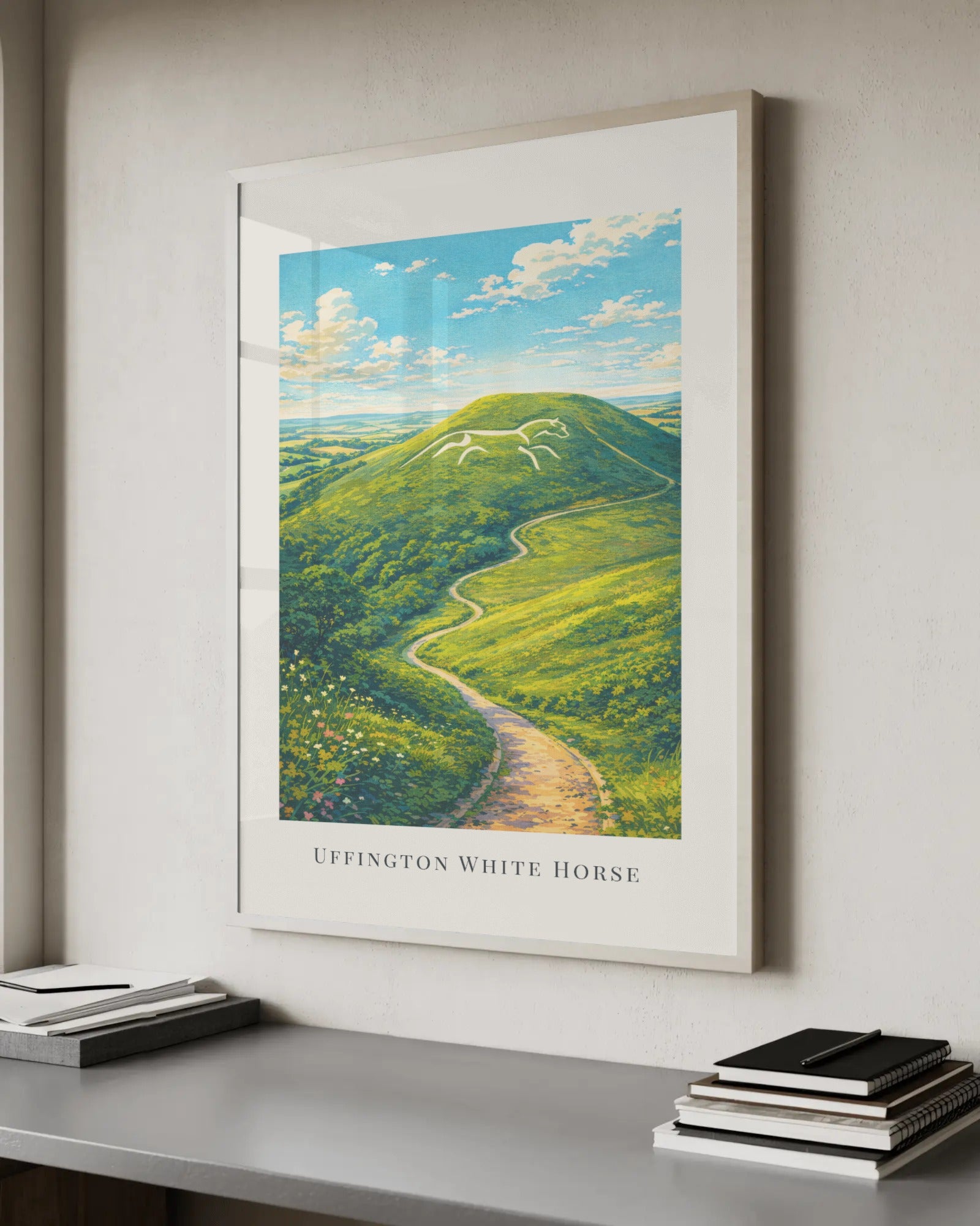 White Horse Hill Art Print, framed wall art (view 6)