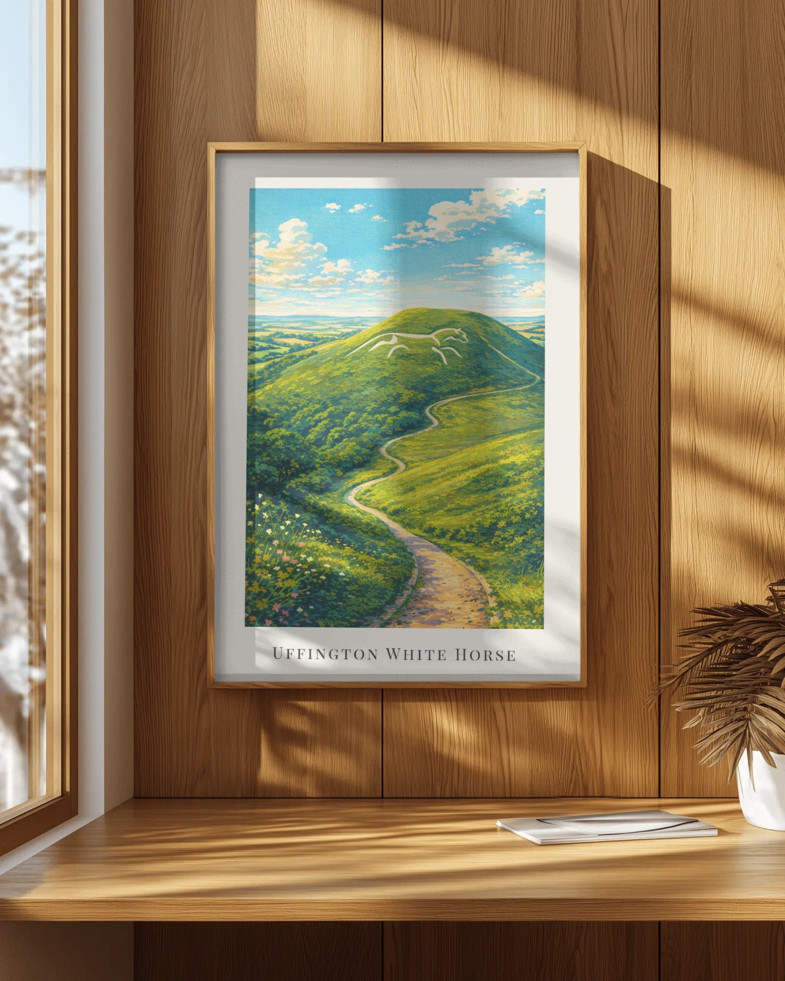 White Horse Hill Art Print, framed wall art (view 7)
