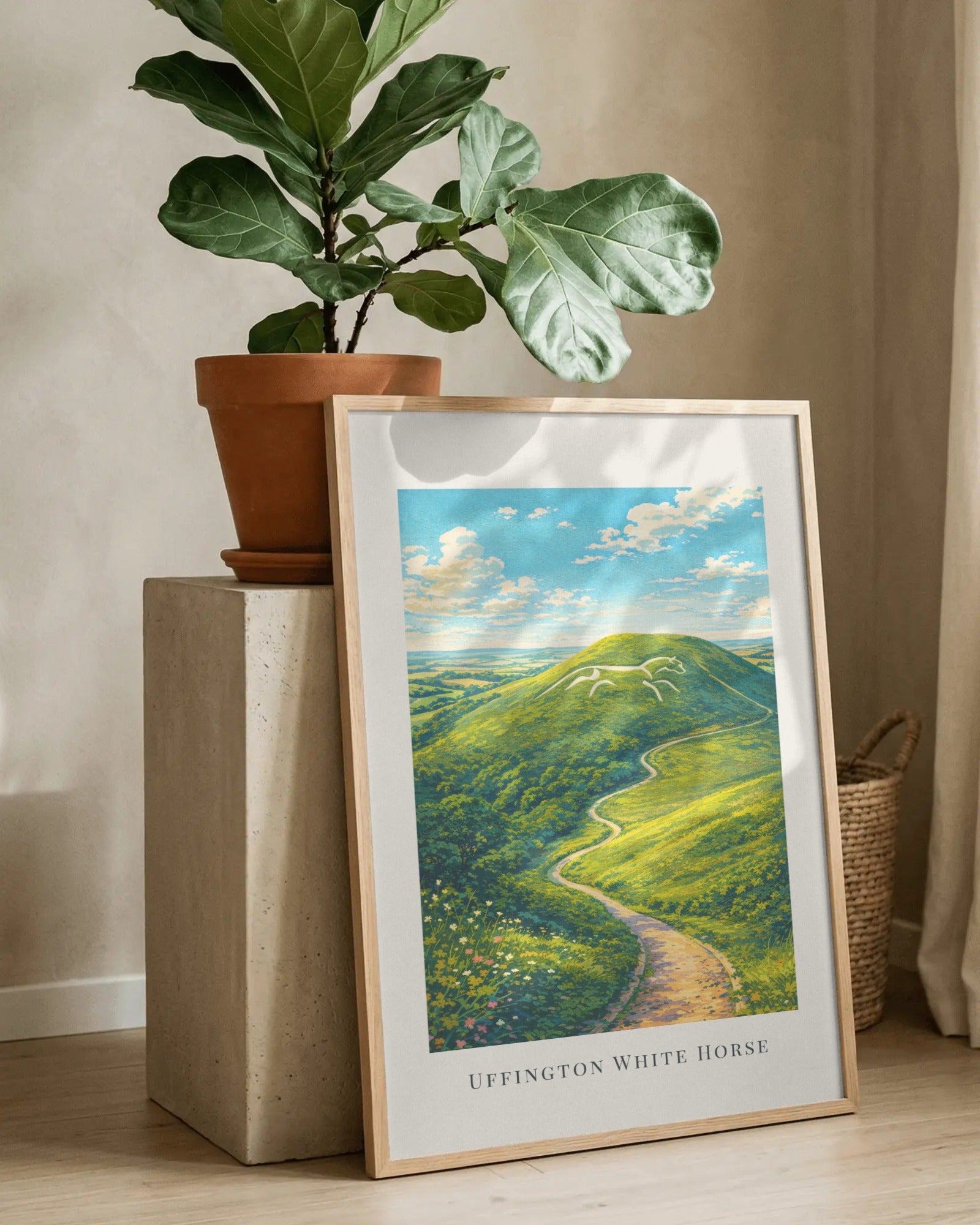 White Horse Hill Art Print, framed wall art (view 8)