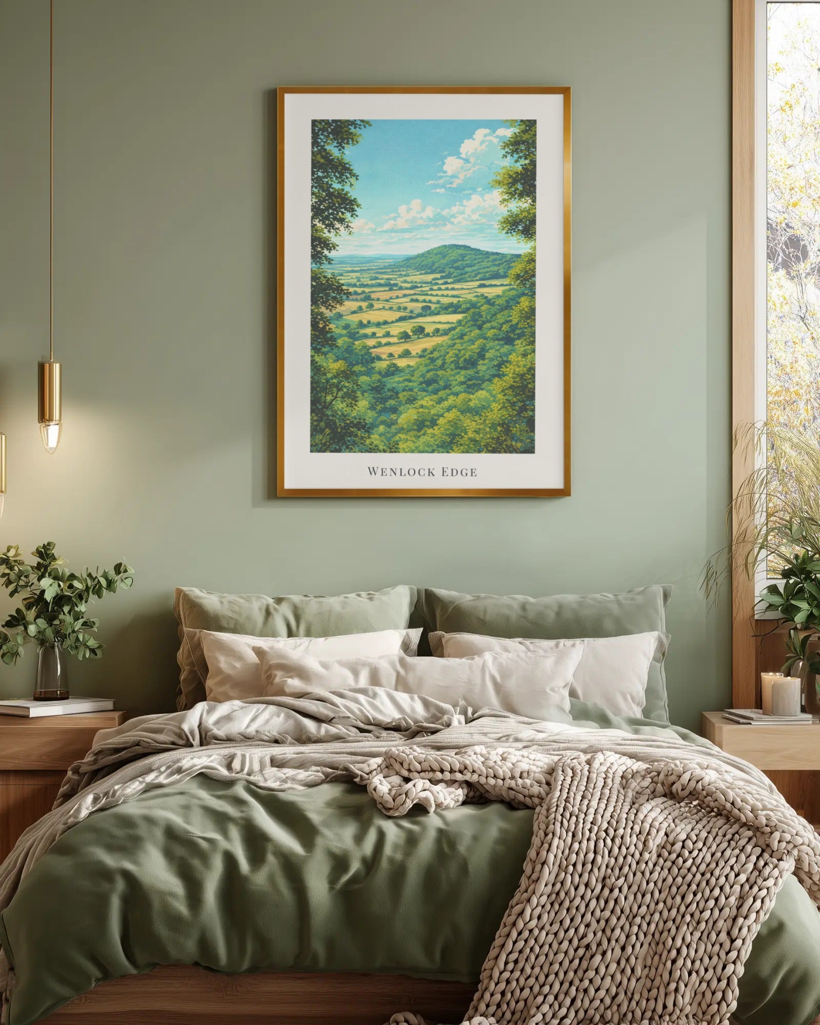 Wenlock Edge Art Print, framed wall art (view 4)