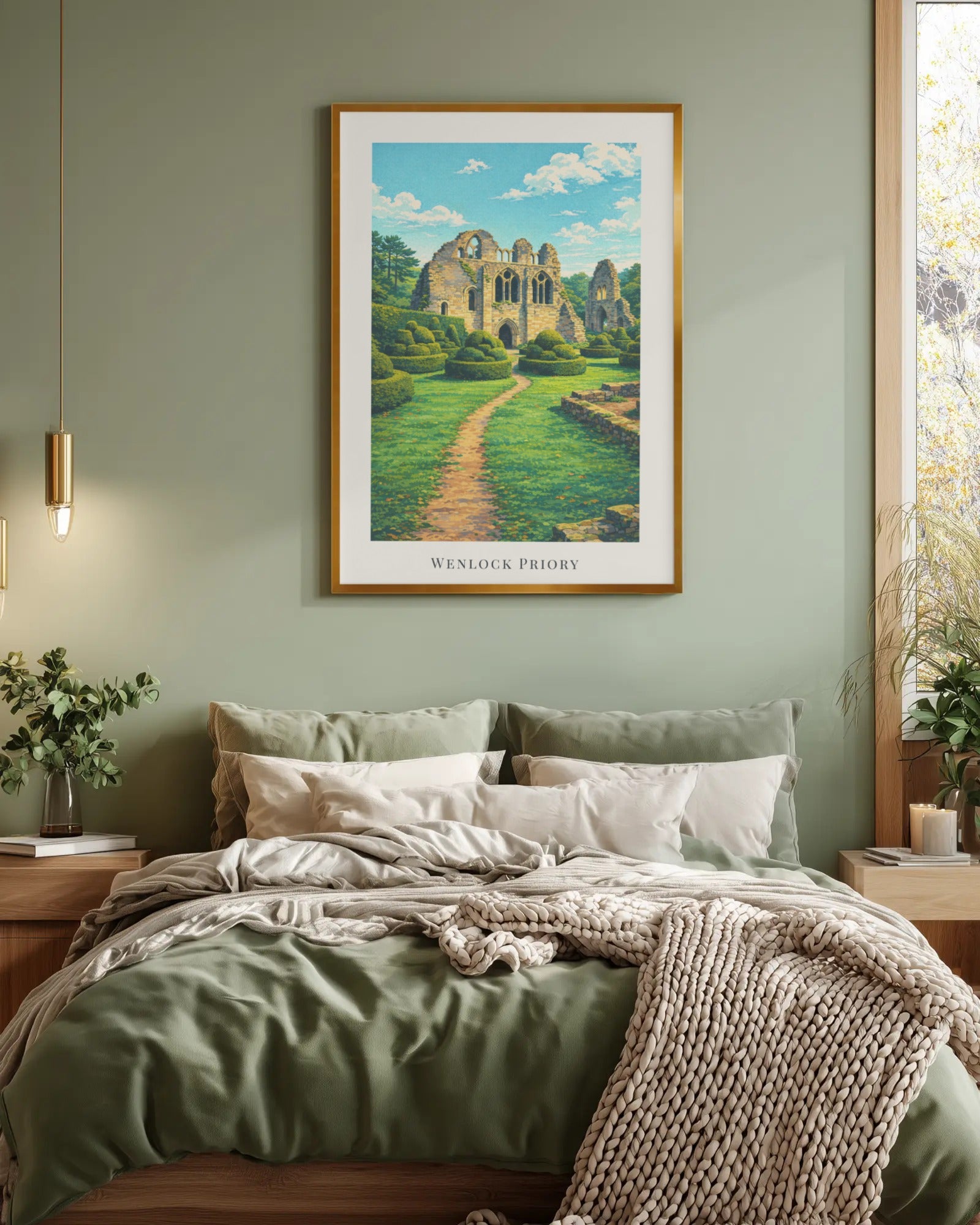 Wenlock Priory Art Print, framed wall art (view 4)