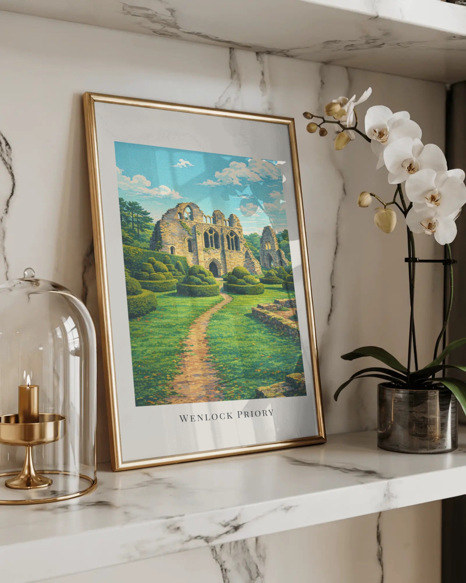 Wenlock Priory Art Print, framed wall art (view 5)