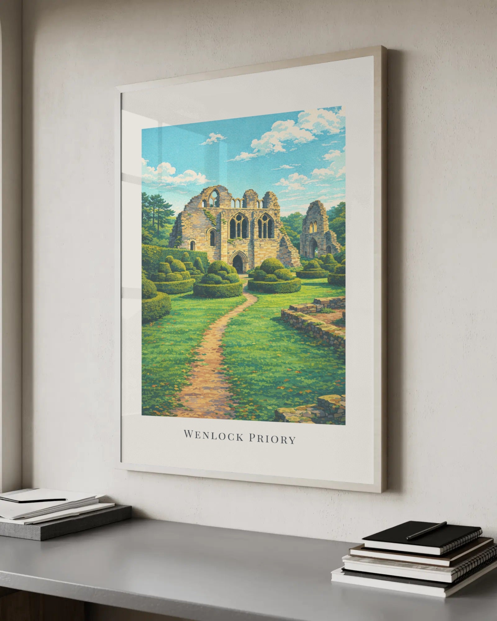 Wenlock Priory Art Print, framed wall art (view 6)