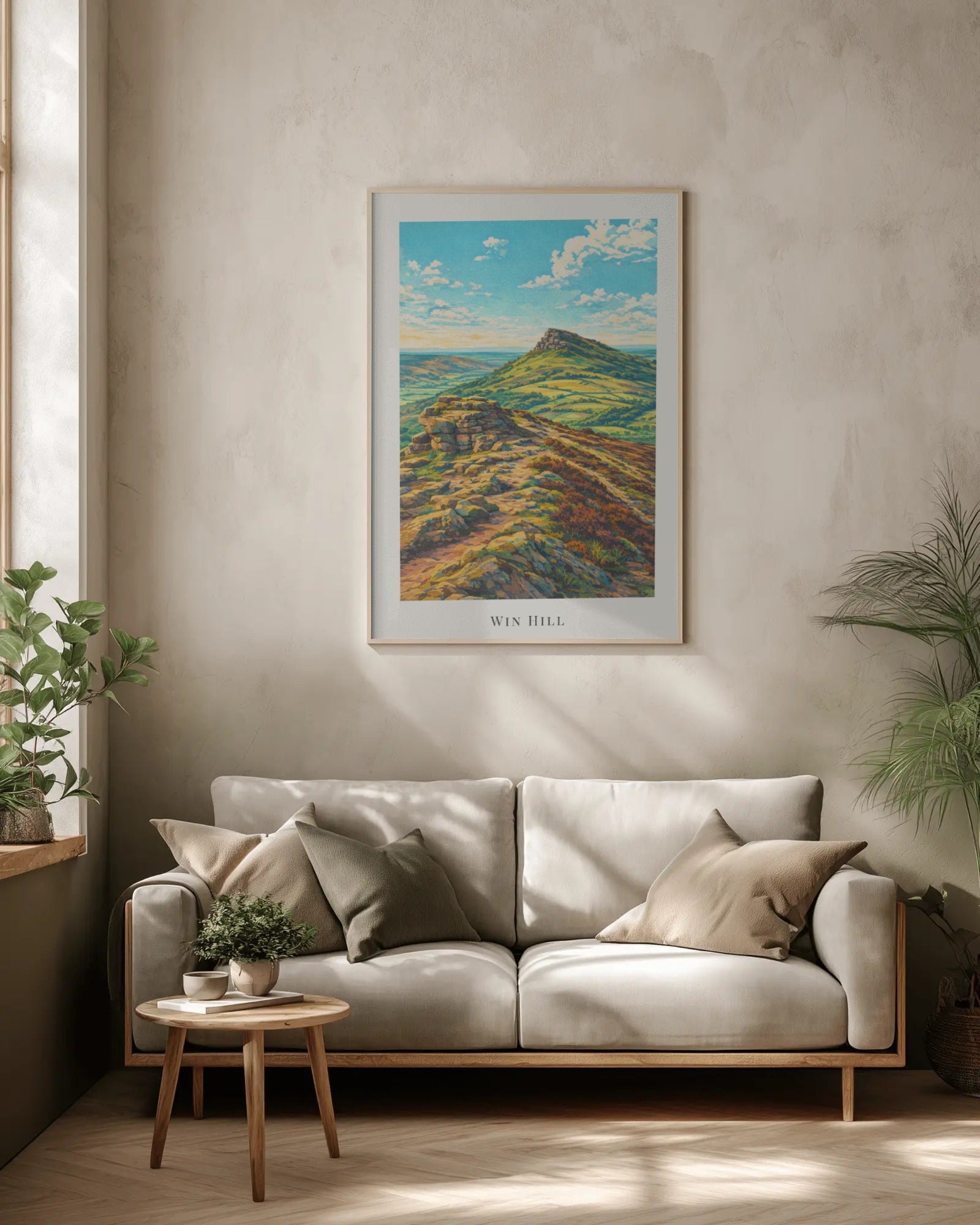 Win Hill Art Print, framed wall art (view 2)