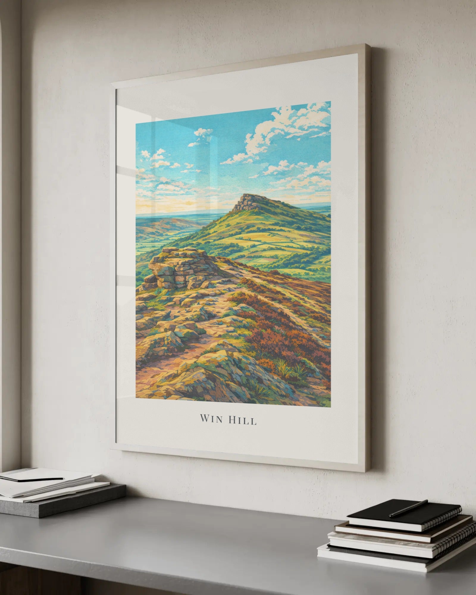 Win Hill Art Print, framed wall art (view 6)