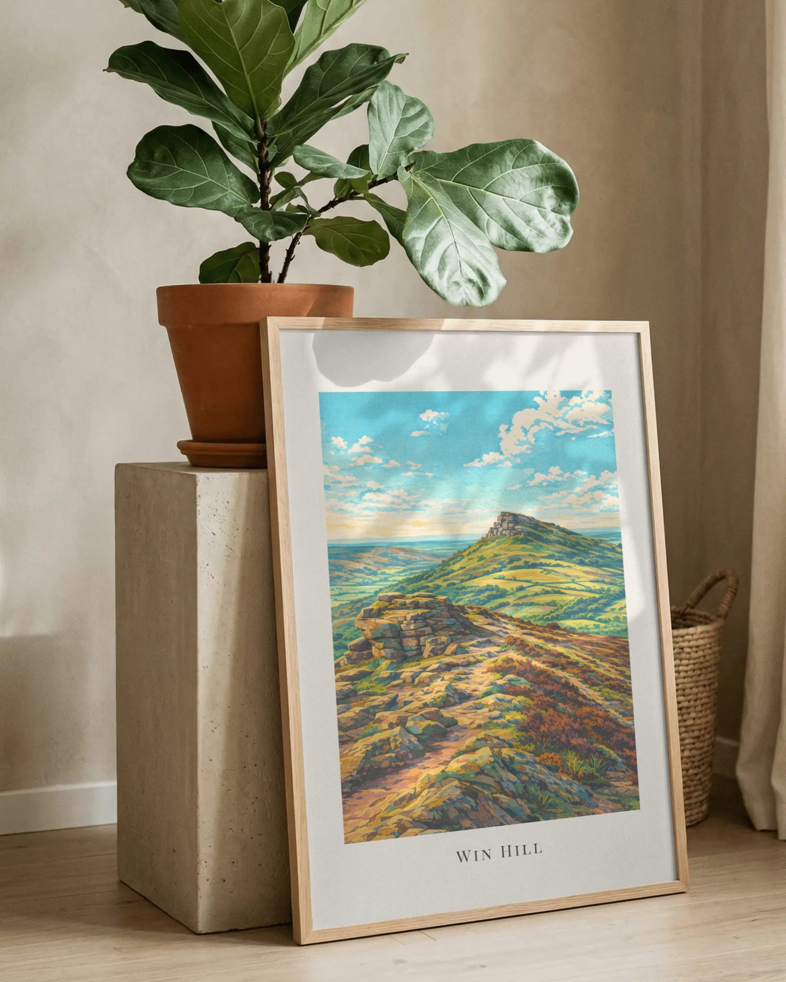 Win Hill Art Print, framed wall art (view 8)