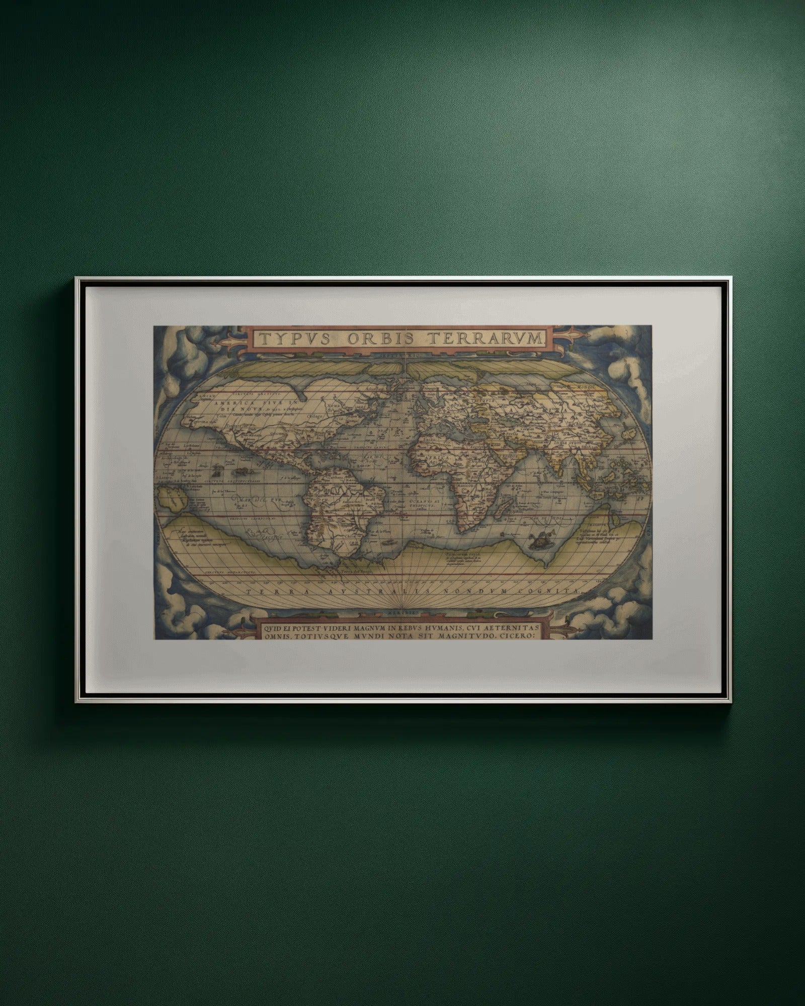 Theatrum Orbis Terrarum (World Map) Art Print by Abraham Ortelius