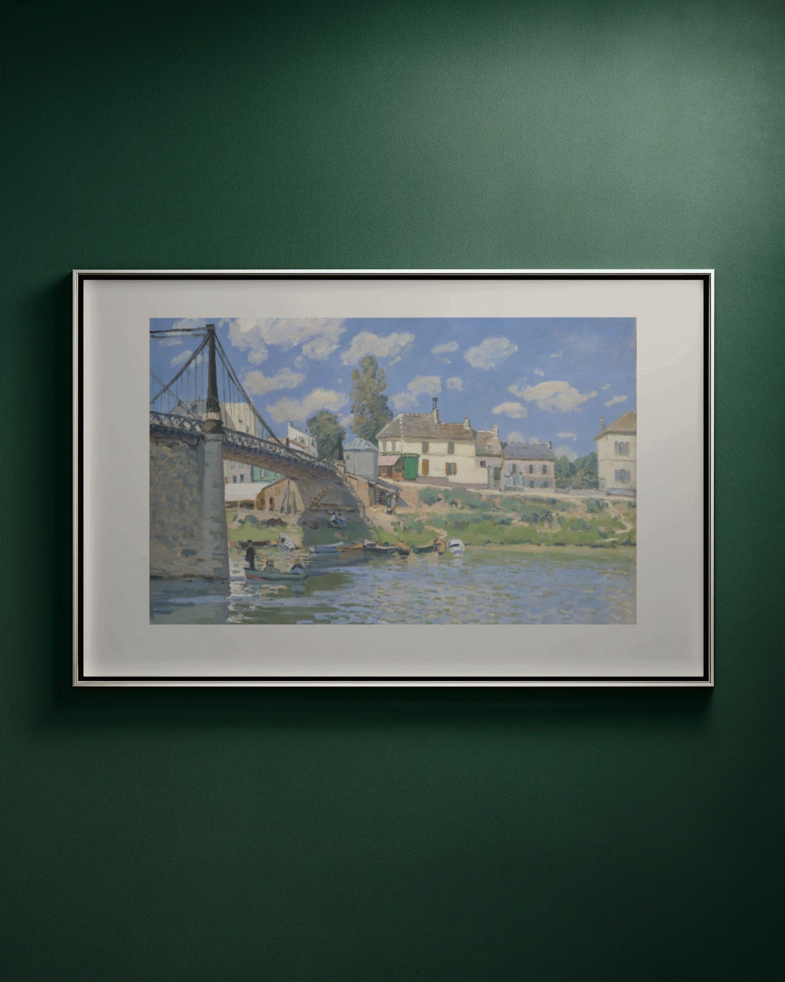 Bridge at Villeneuve-la-Garenne Art Print by Alfred Sisley