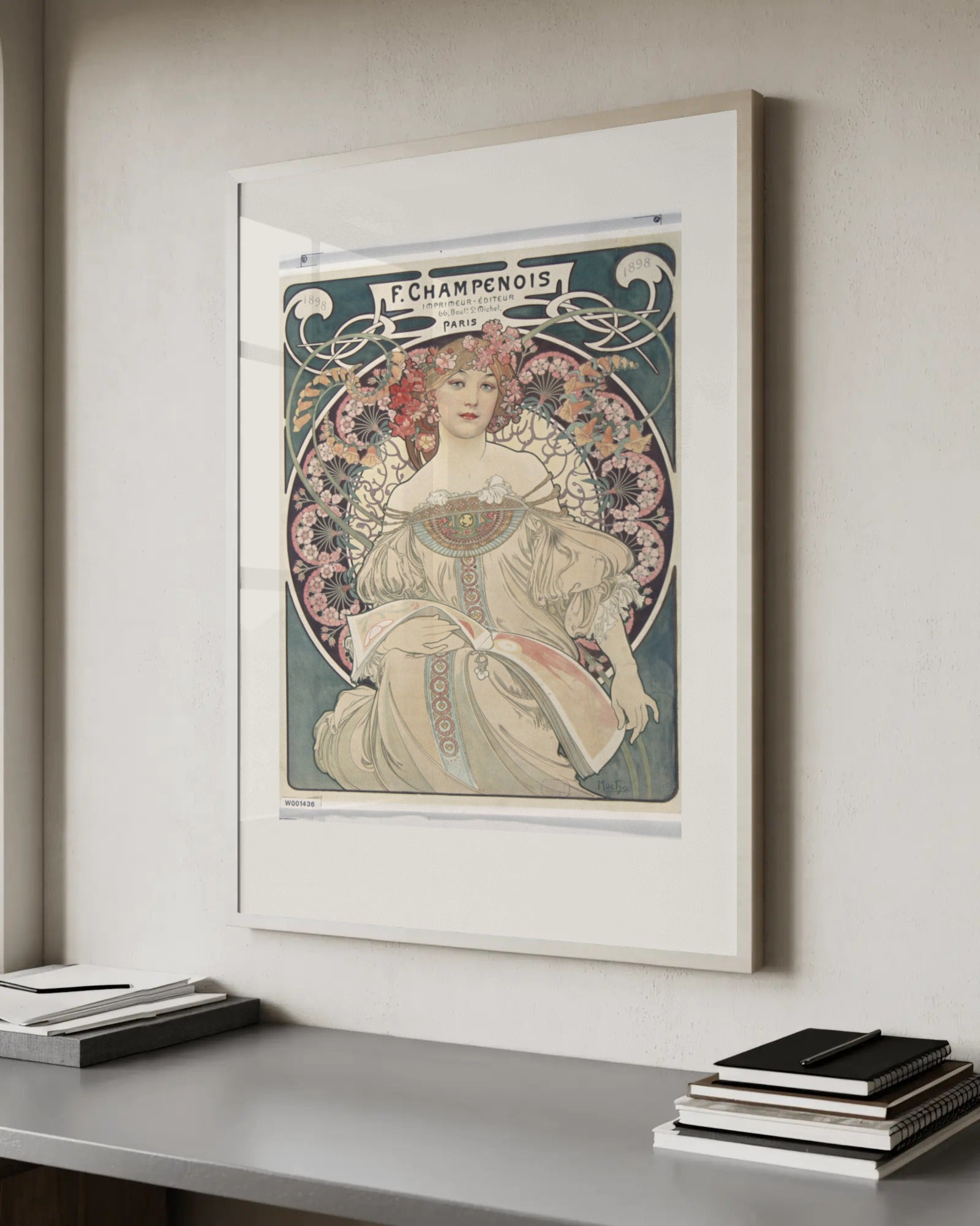 F. Champenois Imprimeur-Éditeur Art Print by Alphonse Mucha