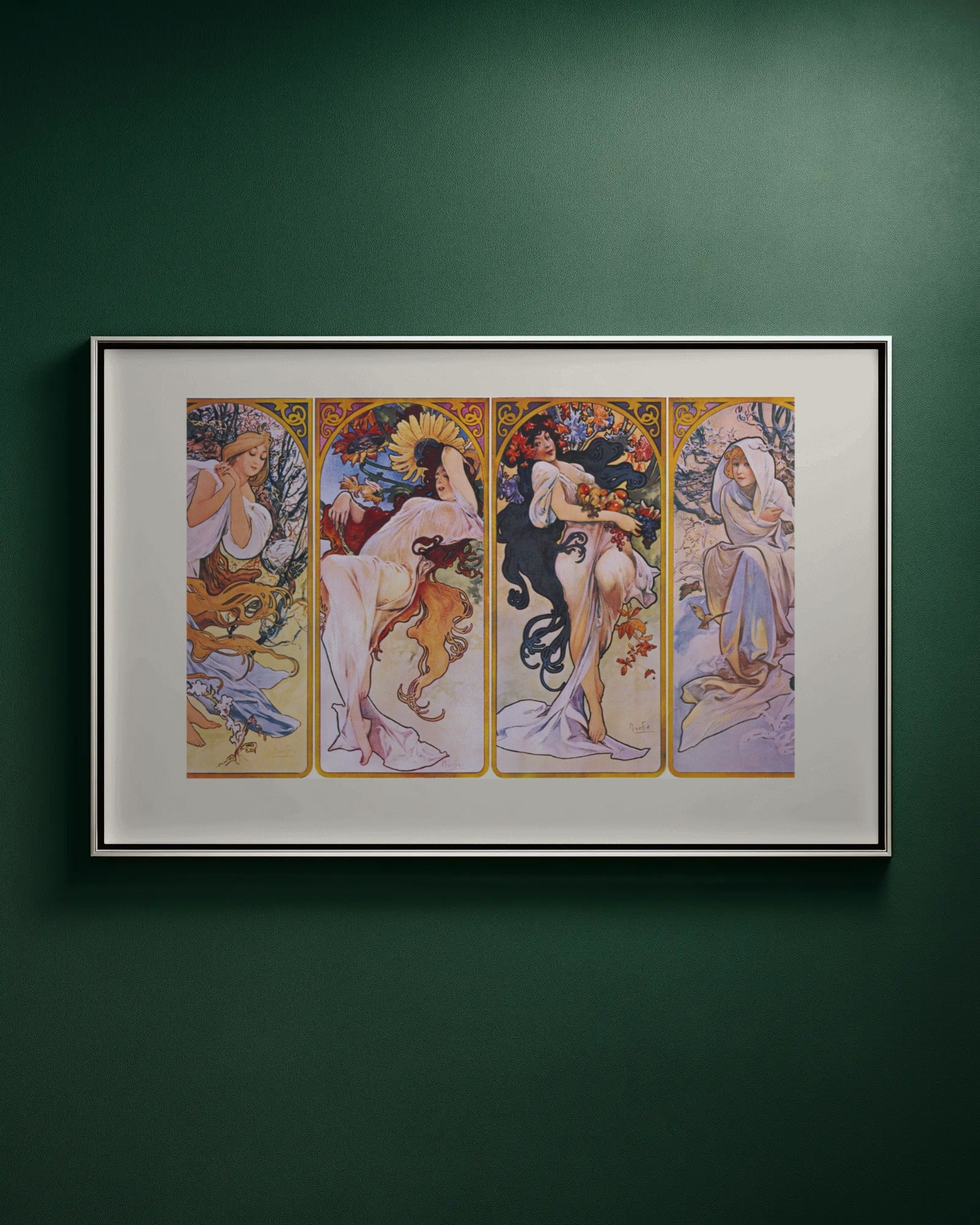 The Four Seasons: Spring (Printemps) Art Print by Alphonse Mucha