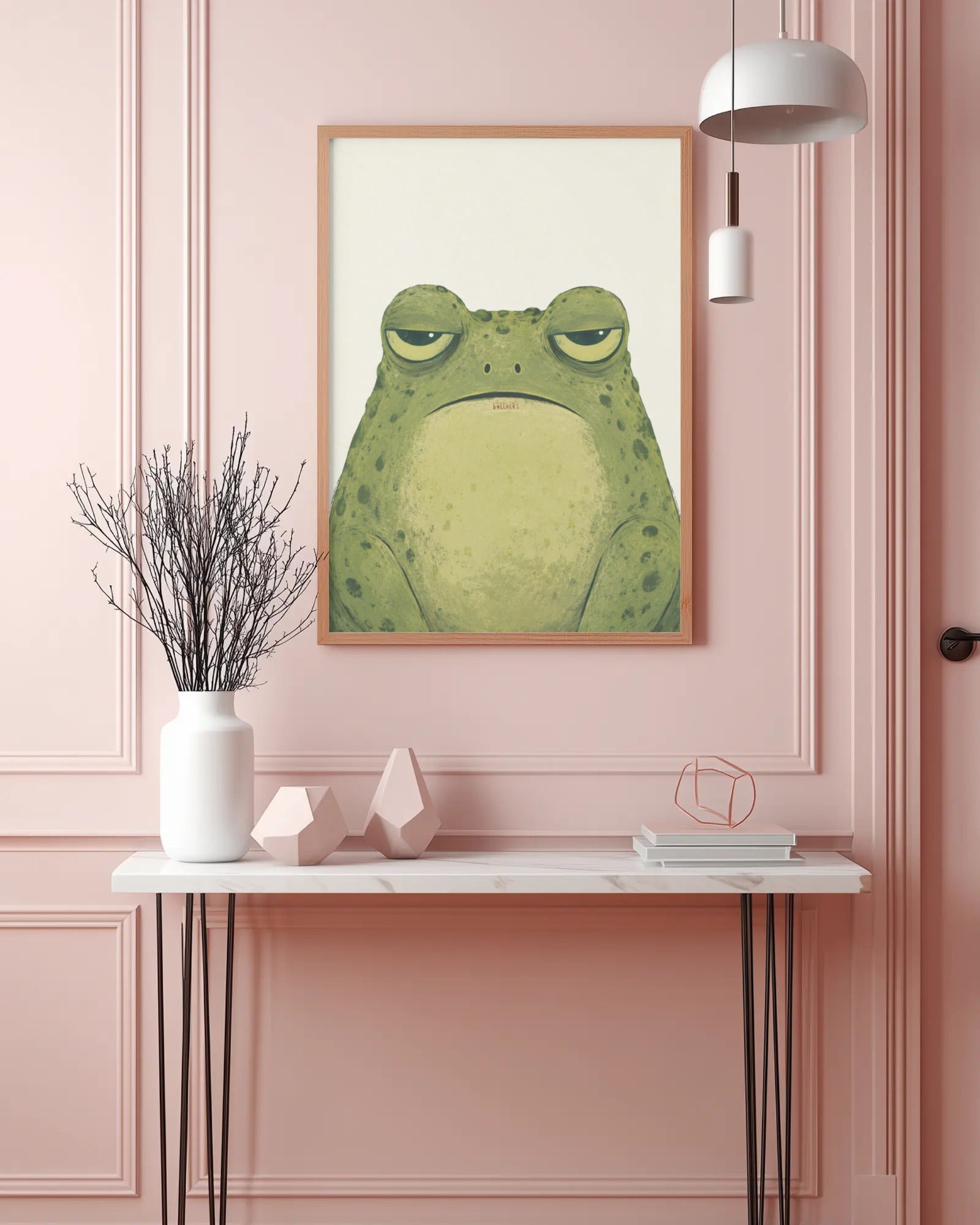 B*llocks Toad Art Print, framed wall art (view 3)
