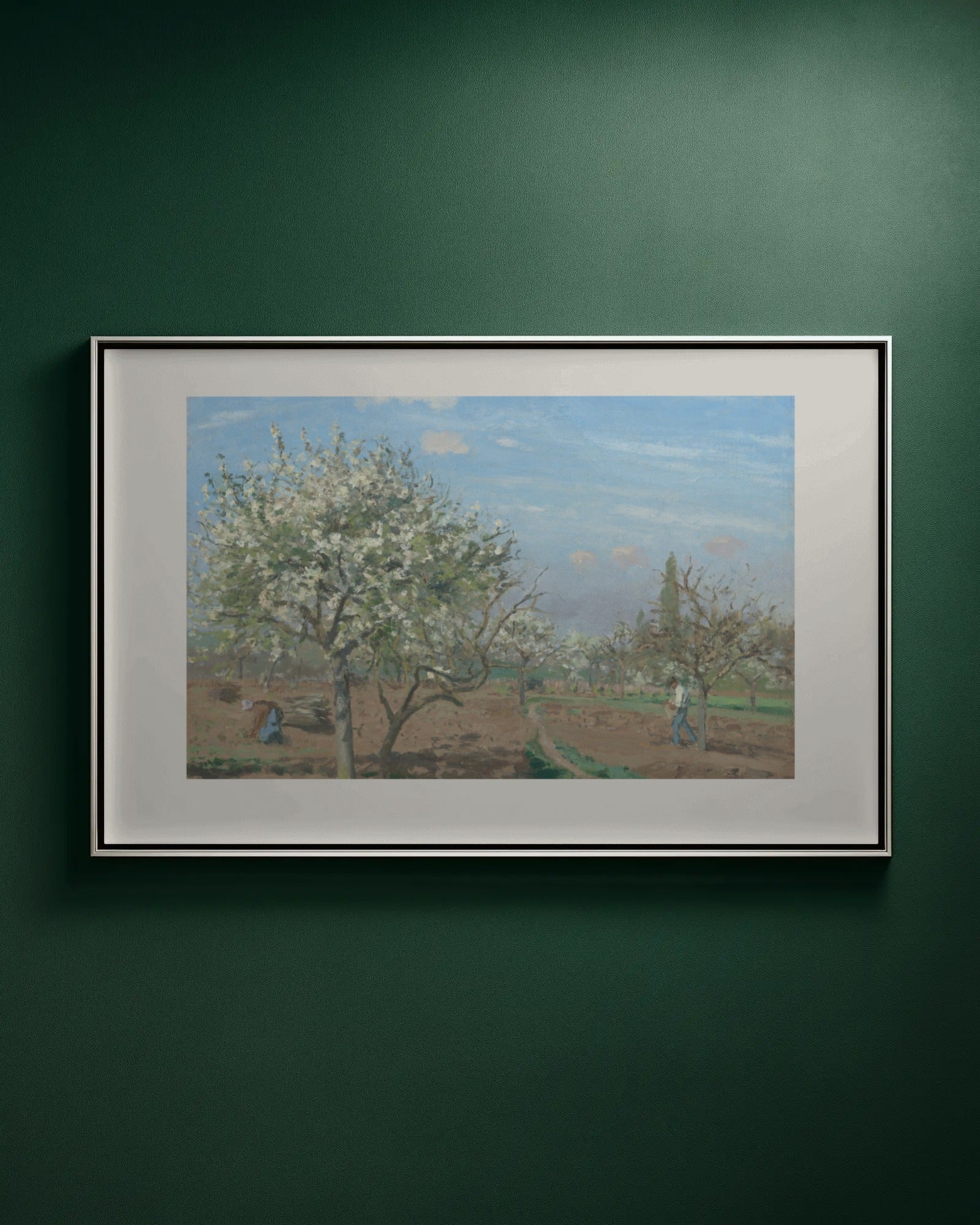 Orchard in Bloom, Louveciennes Art Print by Camille Pissarro