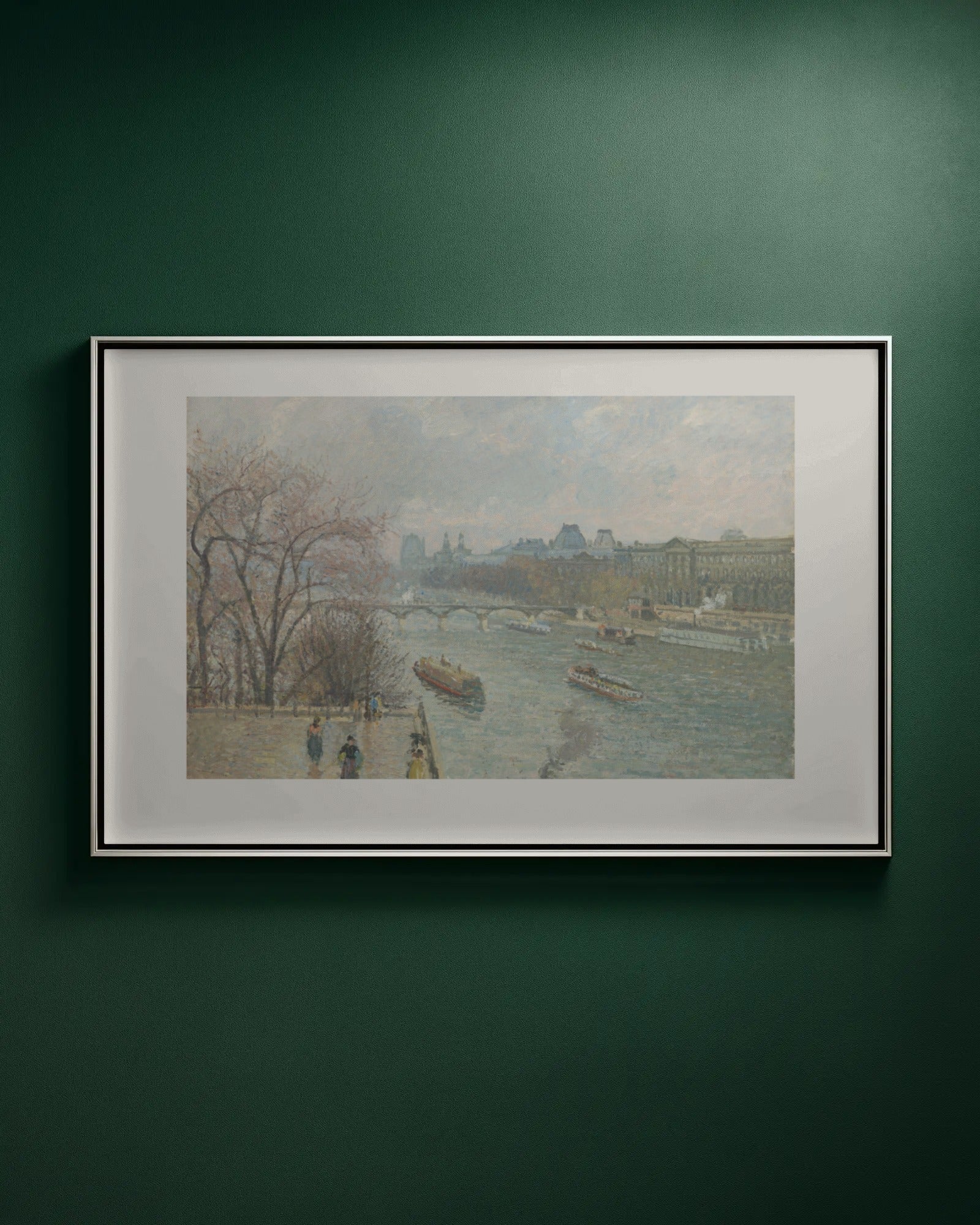 The Louvre, Afternoon, Rainy Weather Art Print by Camille Pissarro