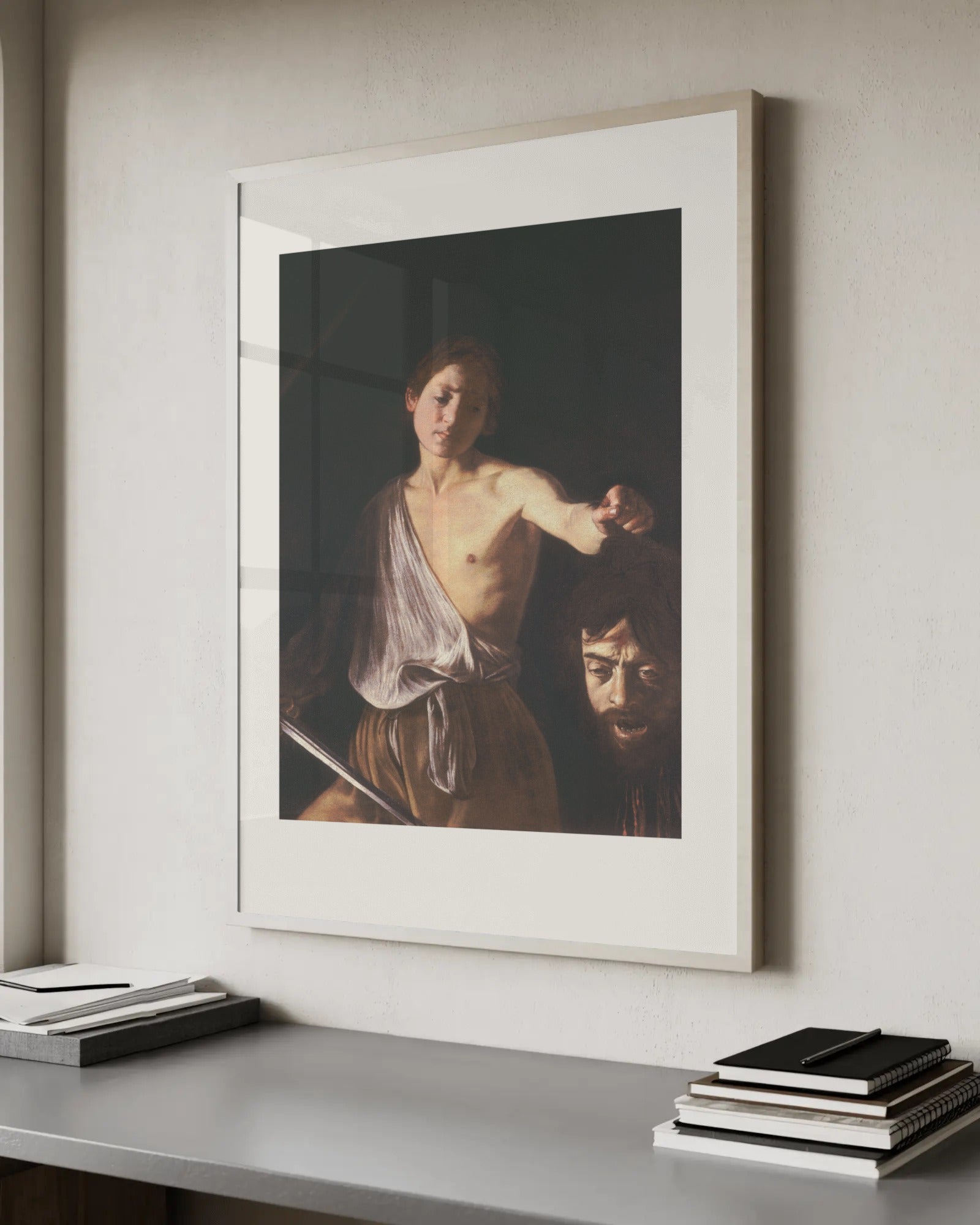 David with the Head of Goliath Art Print by Caravaggio