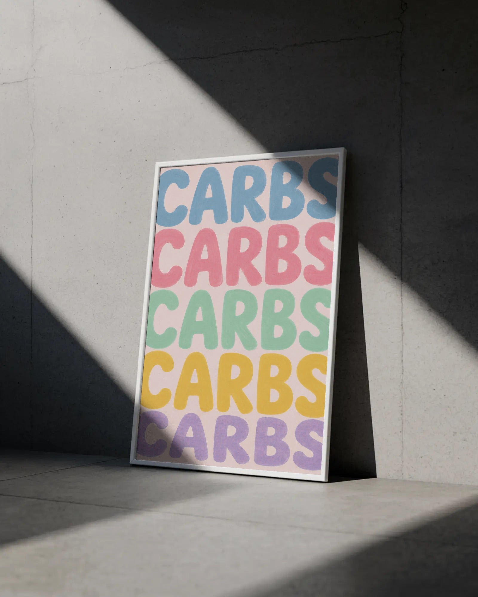 Carbs Typography Art Print, framed wall art (view 4)