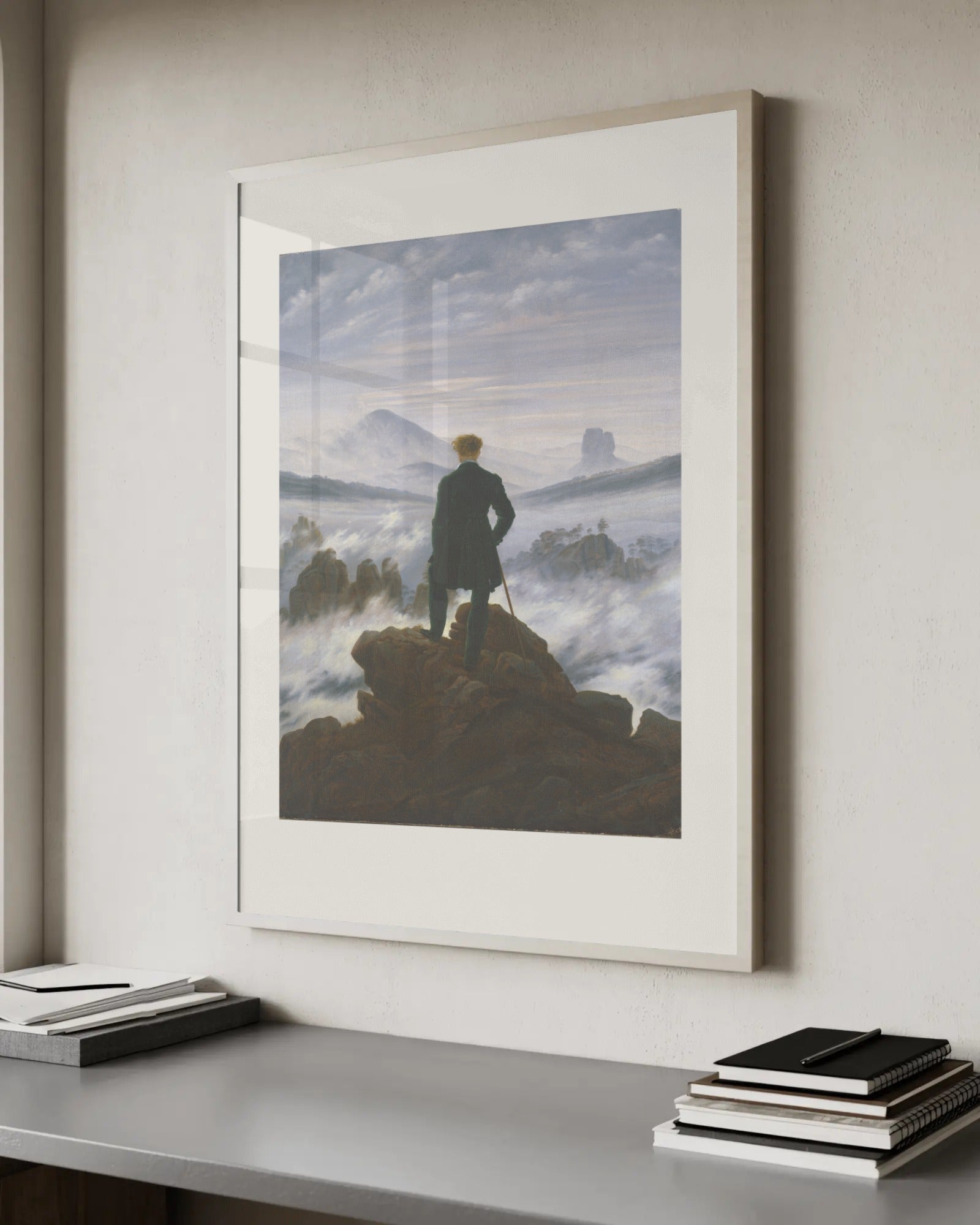 Wanderer above the Sea of Fog Art Print by Caspar David Friedrich
