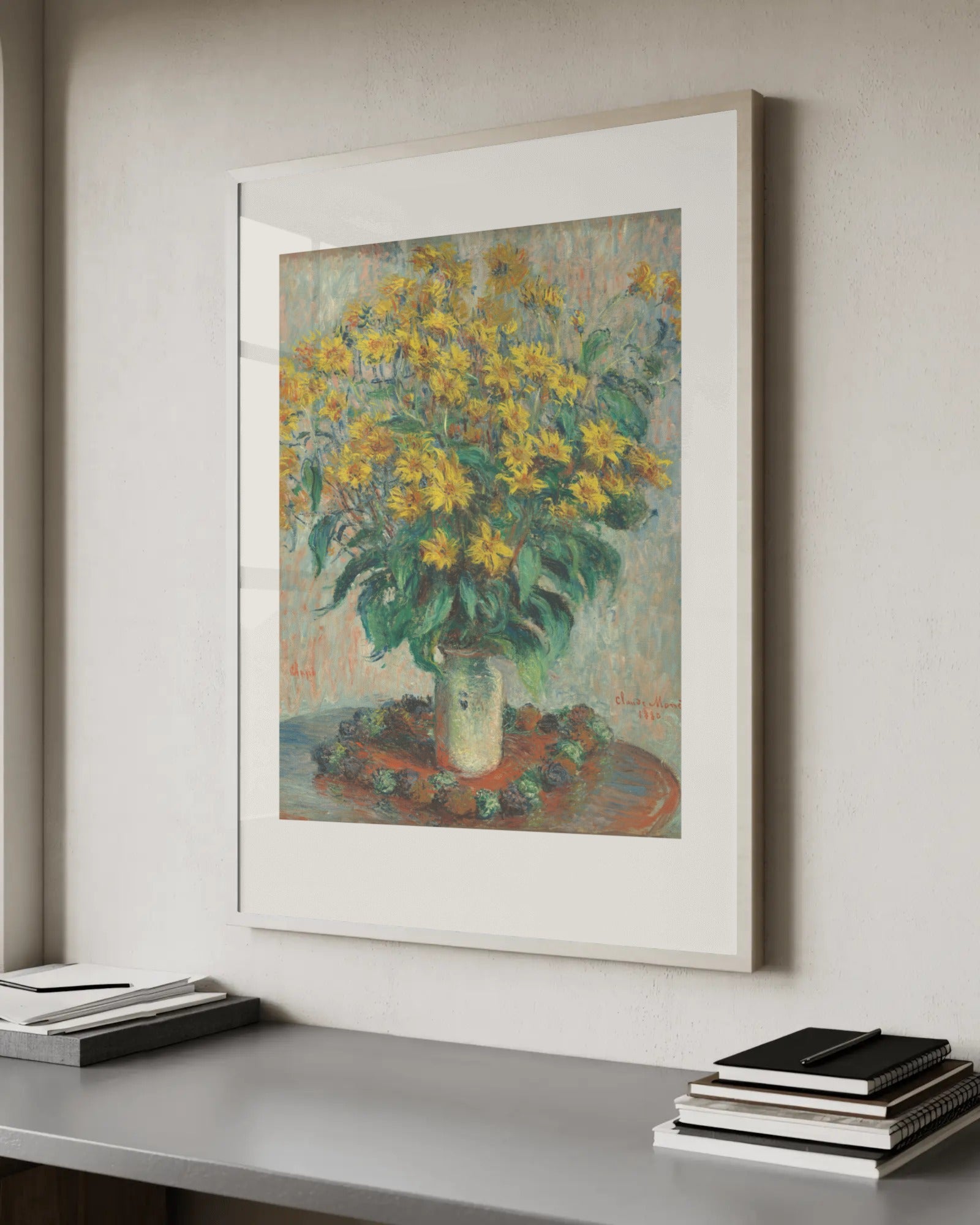 Jerusalem Artichoke Flowers Art Print by Claude Monet
