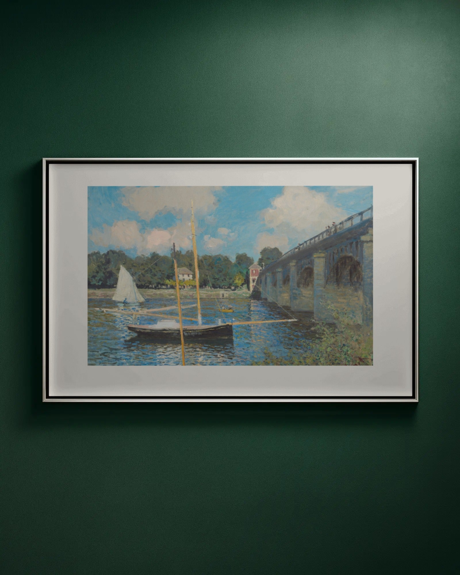 The Bridge at Argenteuil Art Print by Claude Monet