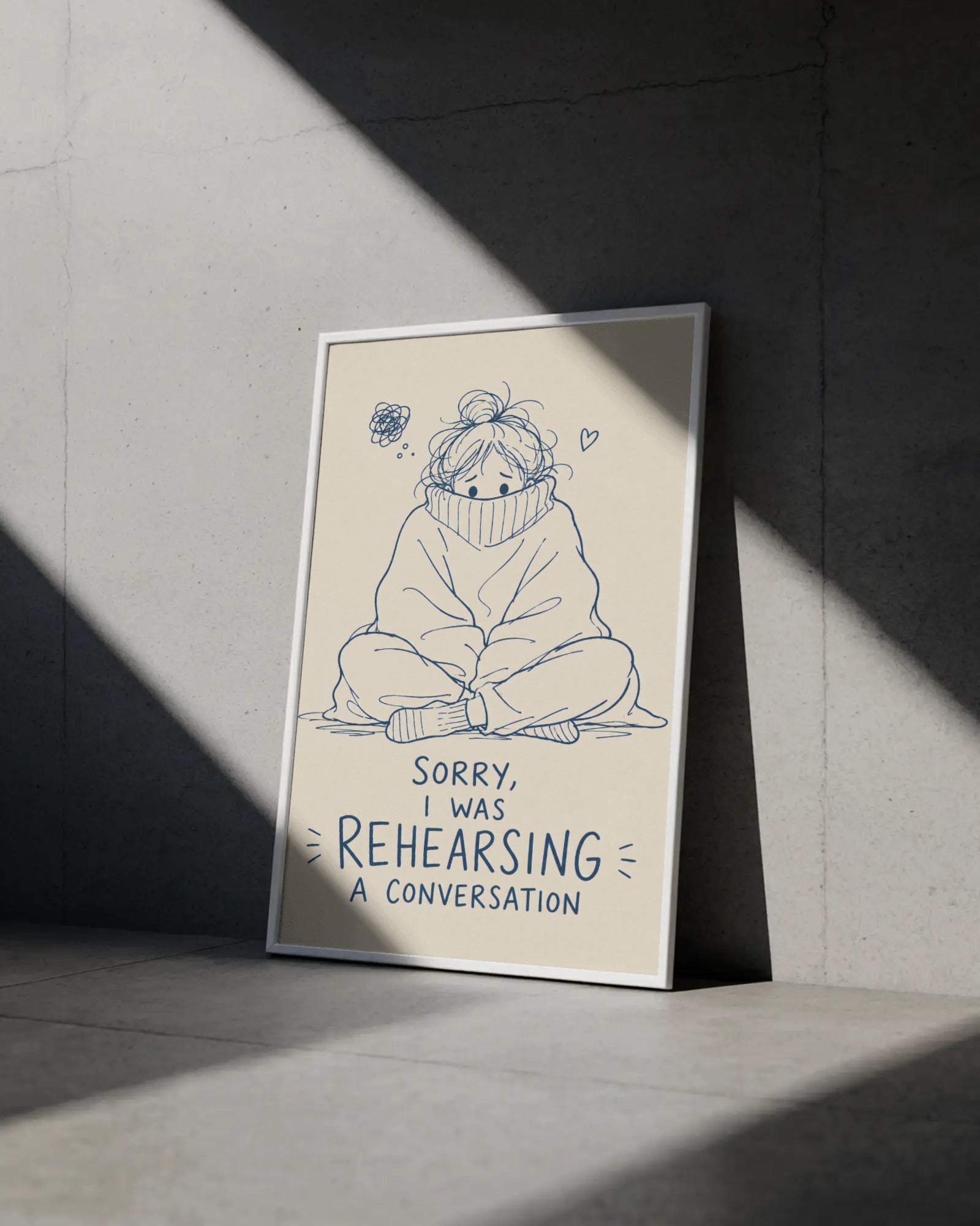 Rehearsing a Conversation Art Print, framed wall art (view 4)