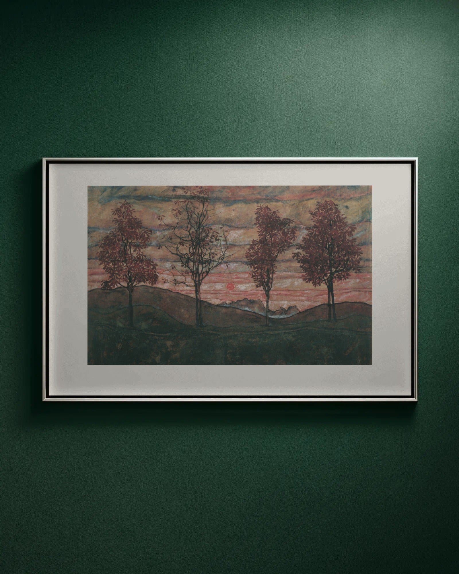 Four Trees (Vier Bäume) Art Print by Egon Schiele