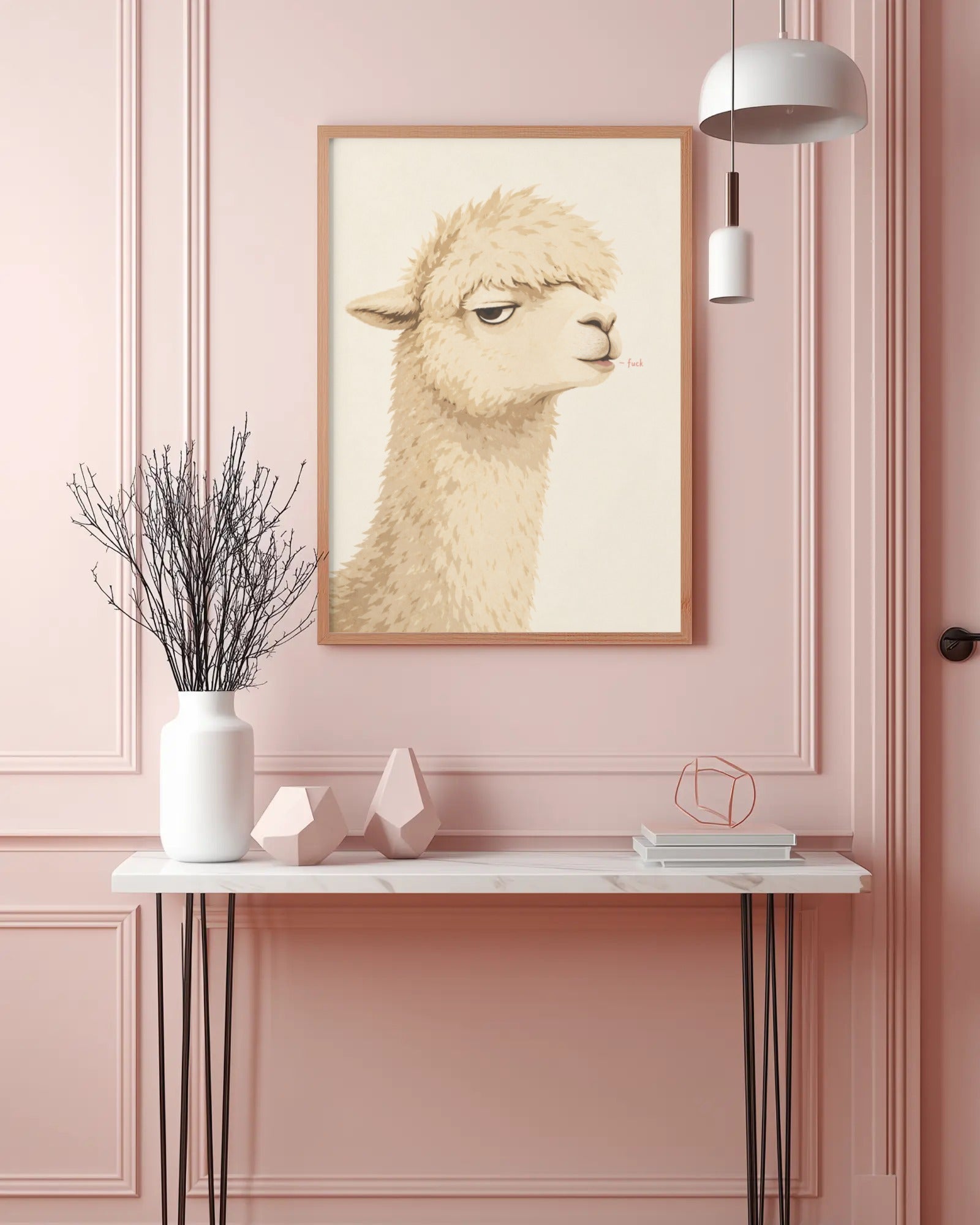 F*ck Alpaca Art Print, framed wall art (view 3)