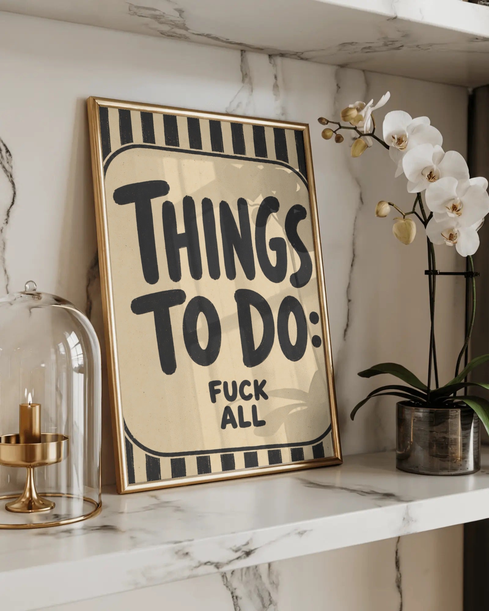F*ck All To-Do List Typography Art Print, framed wall art (view 2)