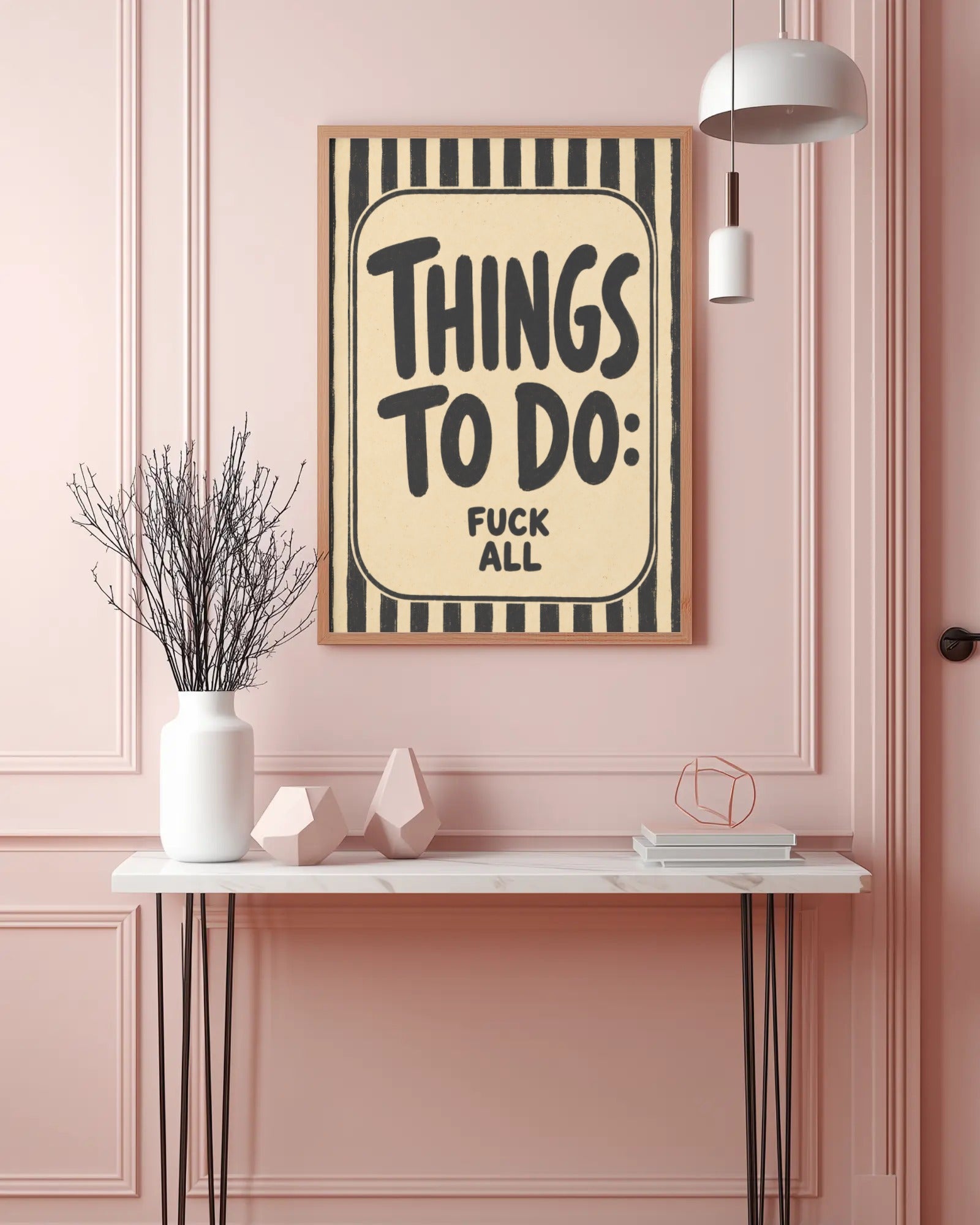 F*ck All To-Do List Typography Art Print, framed wall art (view 3)