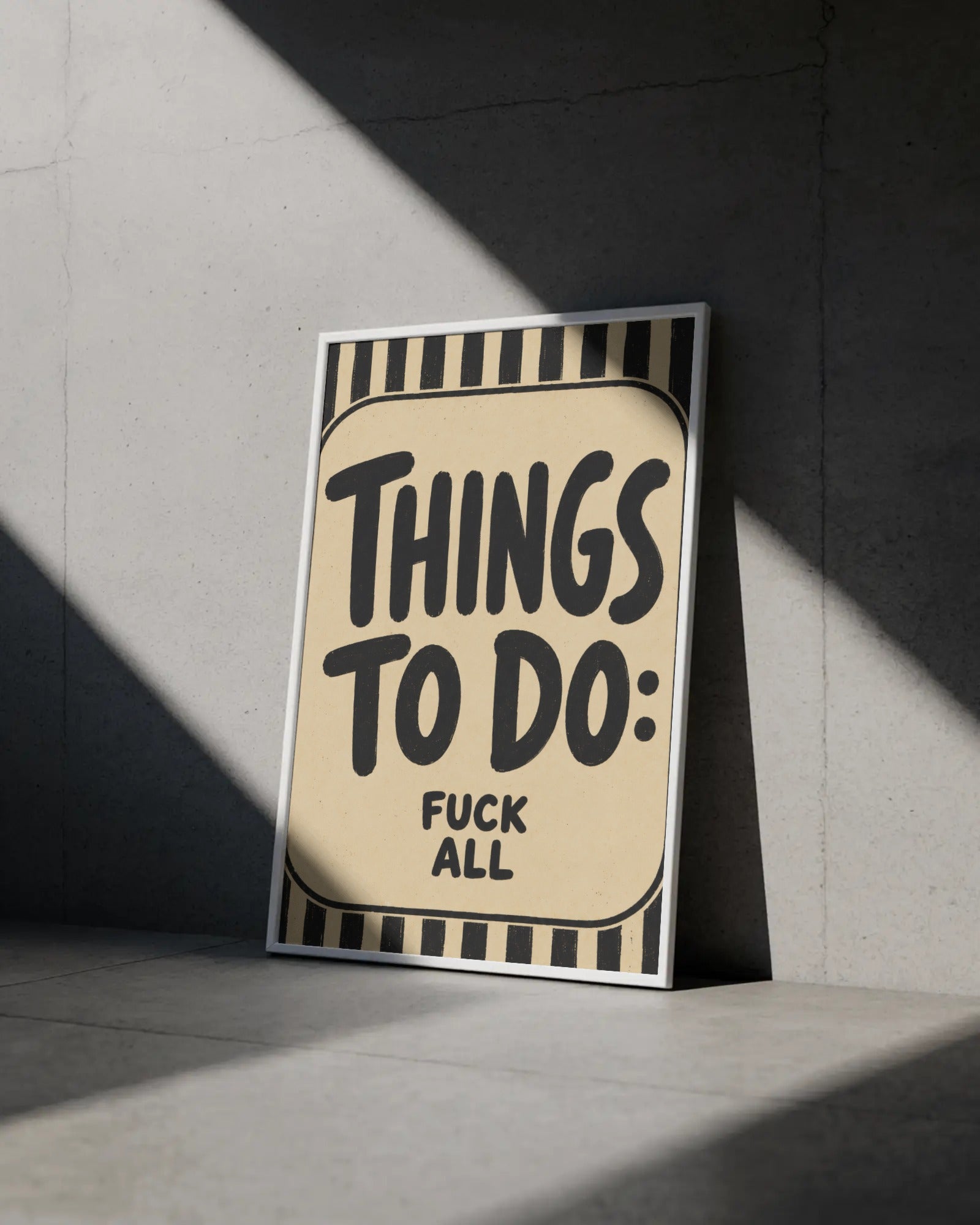 F*ck All To-Do List Typography Art Print, framed wall art (view 4)
