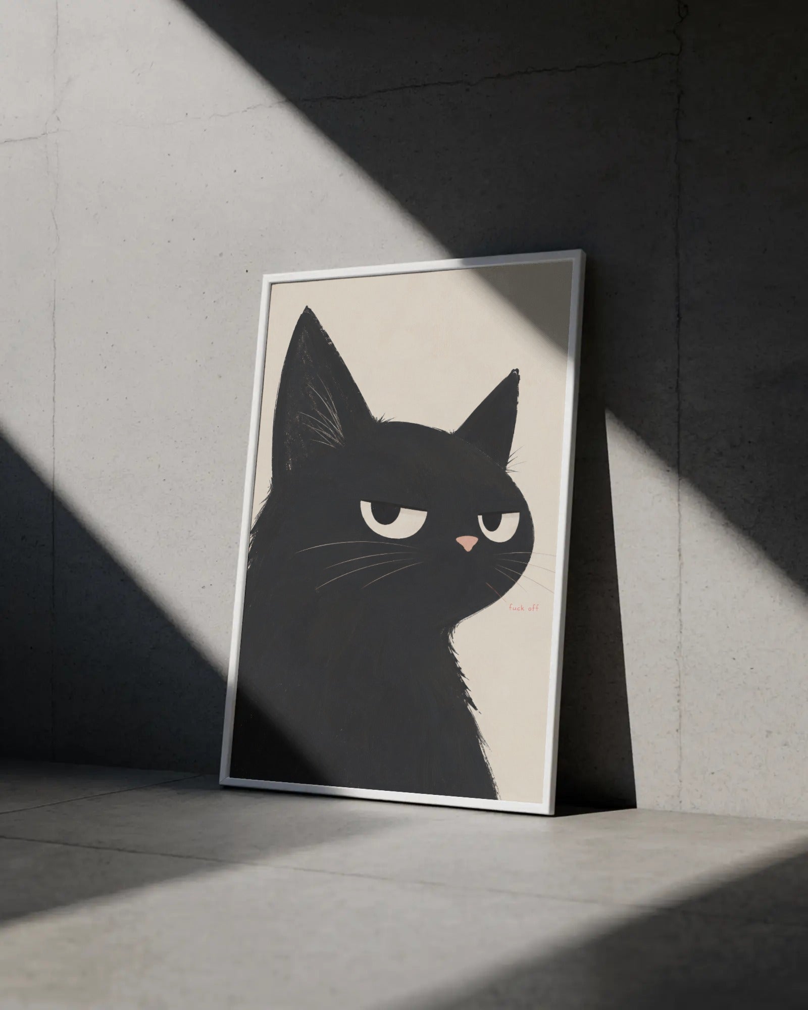 F*ck Off Cat Art Print, framed wall art (view 4)