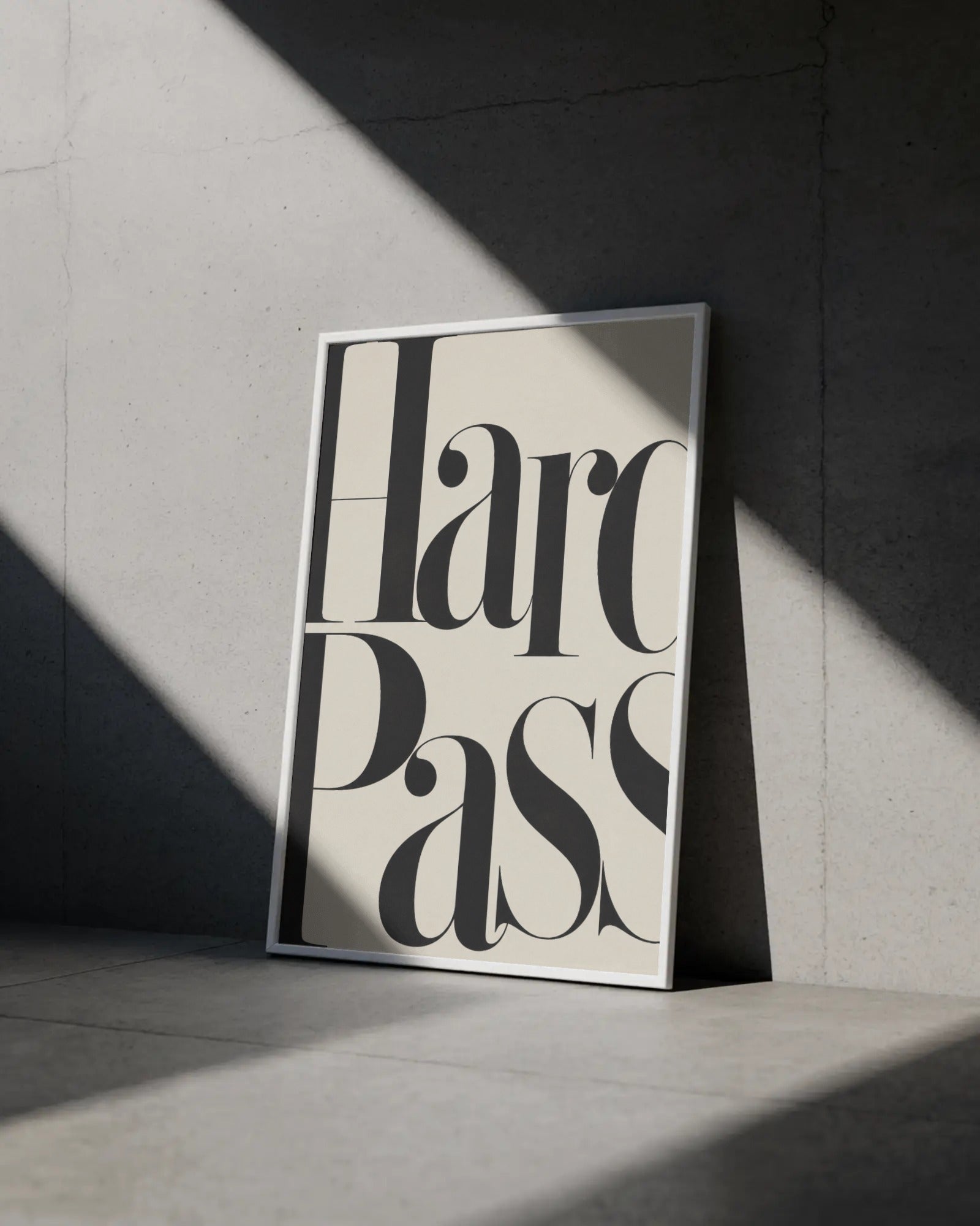 Hard Pass Typography Art Print, framed wall art (view 4)