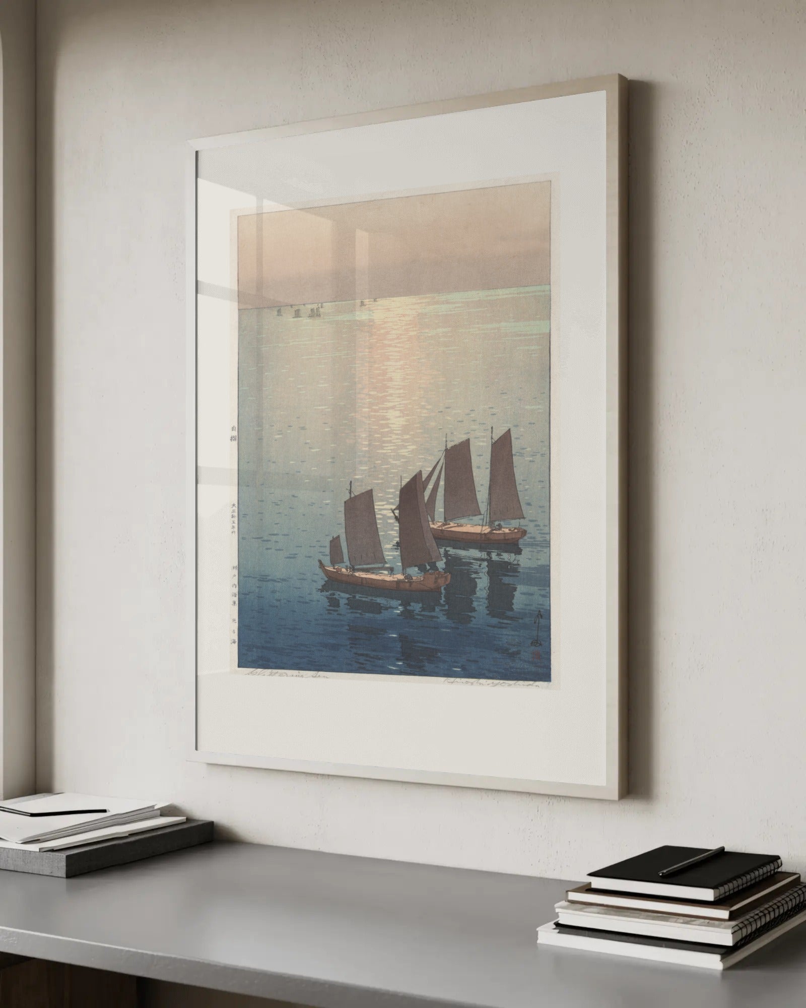 Hikaru Umi (Sparkling Sea) Art Print by Hiroshi Yoshida
