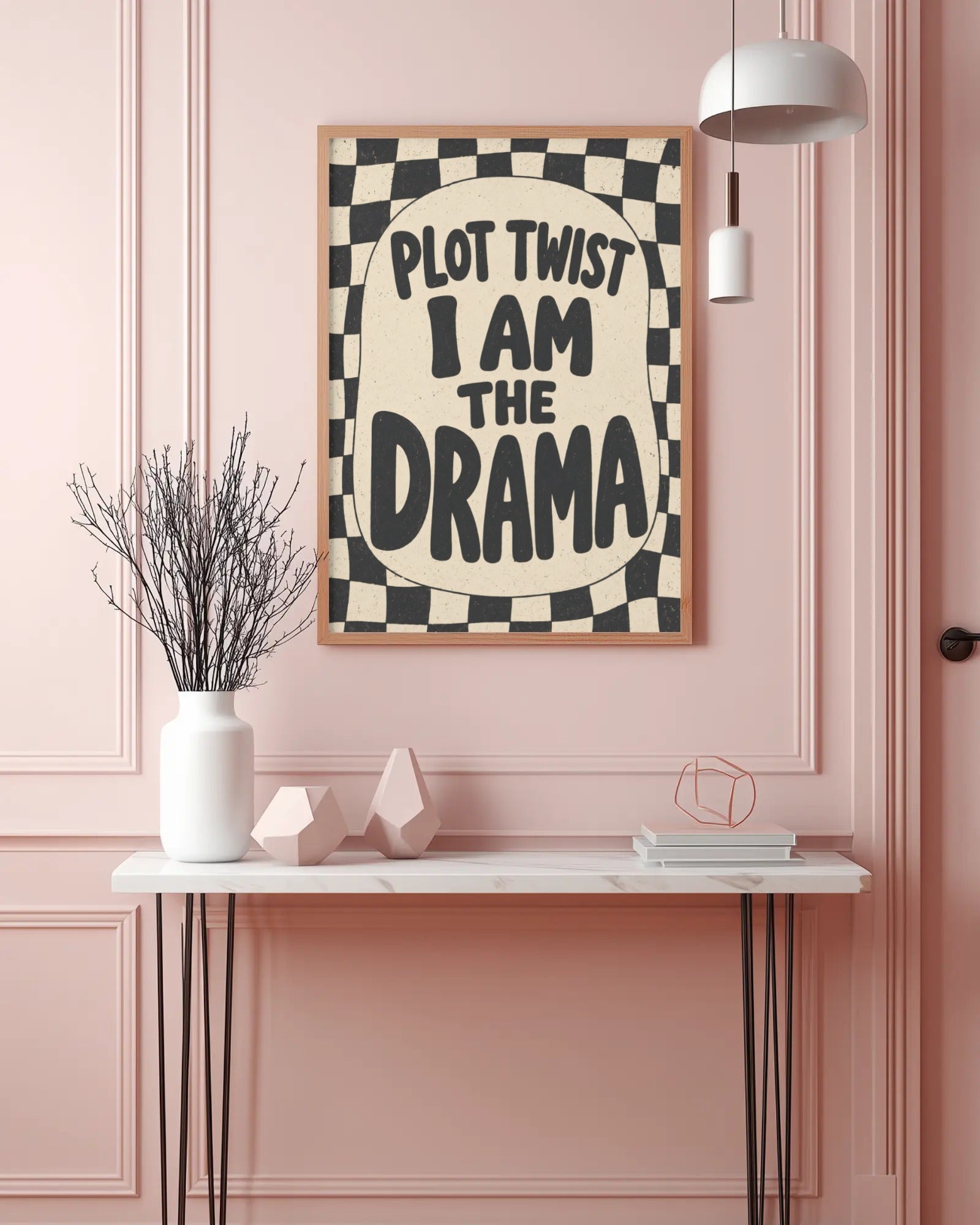 Plot Twist I Am the Drama Art Print, framed wall art (view 3)