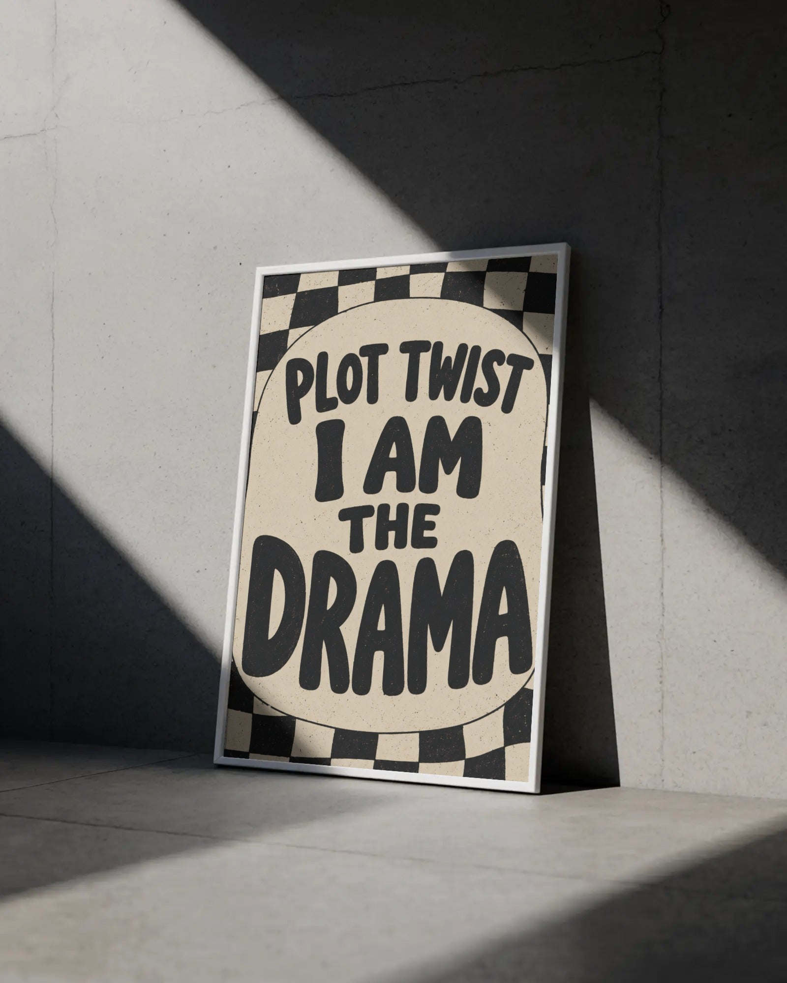 Plot Twist I Am the Drama Art Print, framed wall art (view 4)