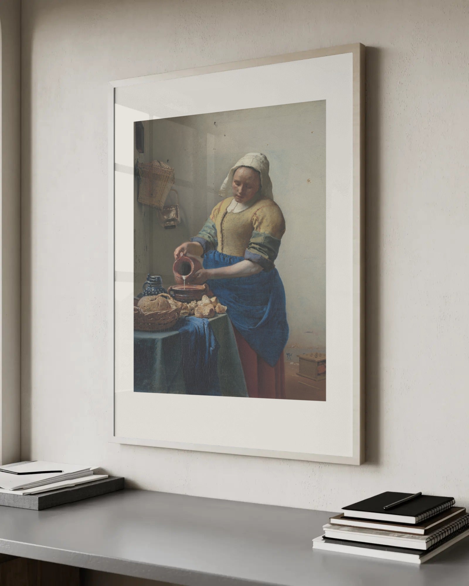 The Milkmaid Art Print by Johannes Vermeer