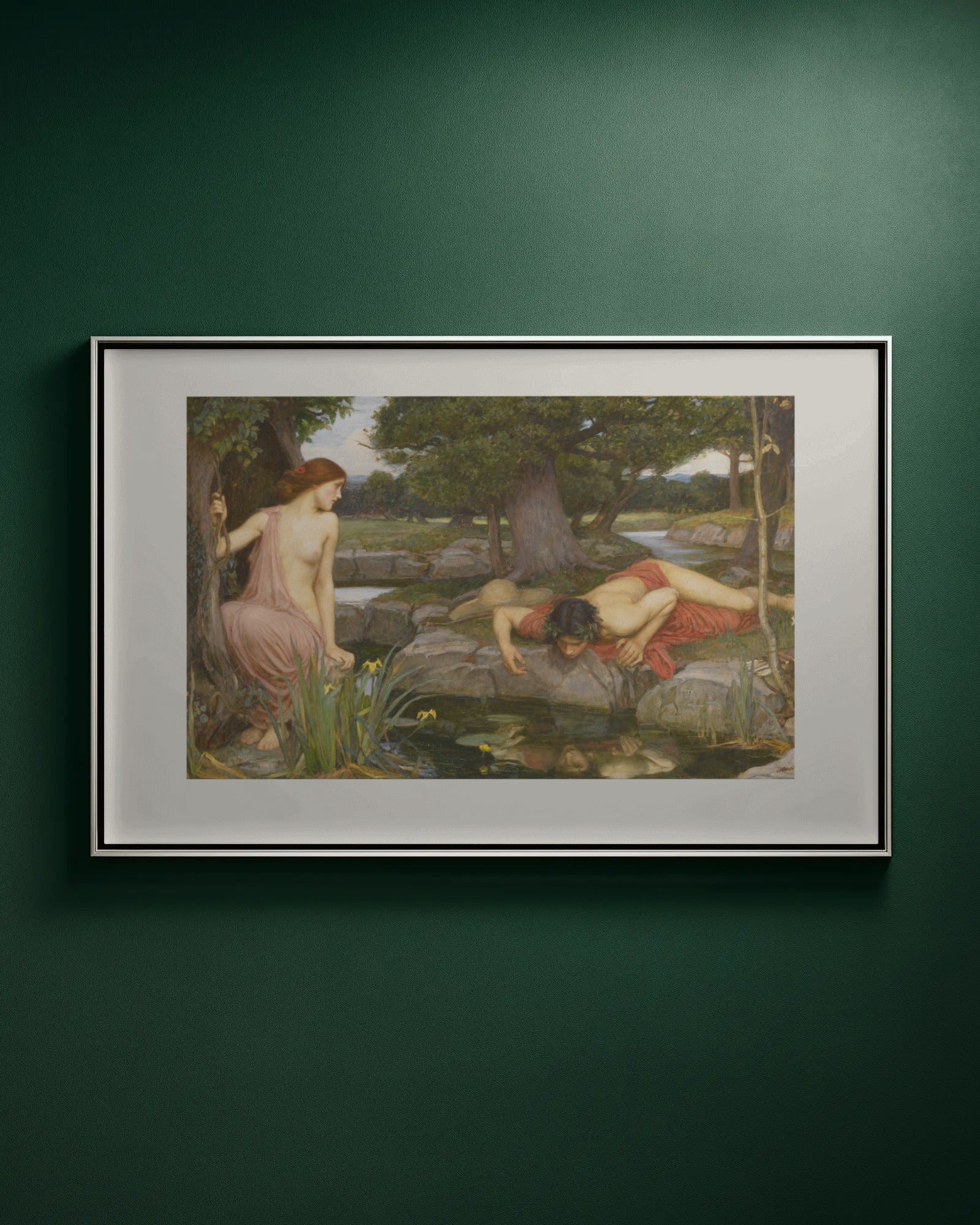 Echo and Narcissus Art Print by John William Waterhouse