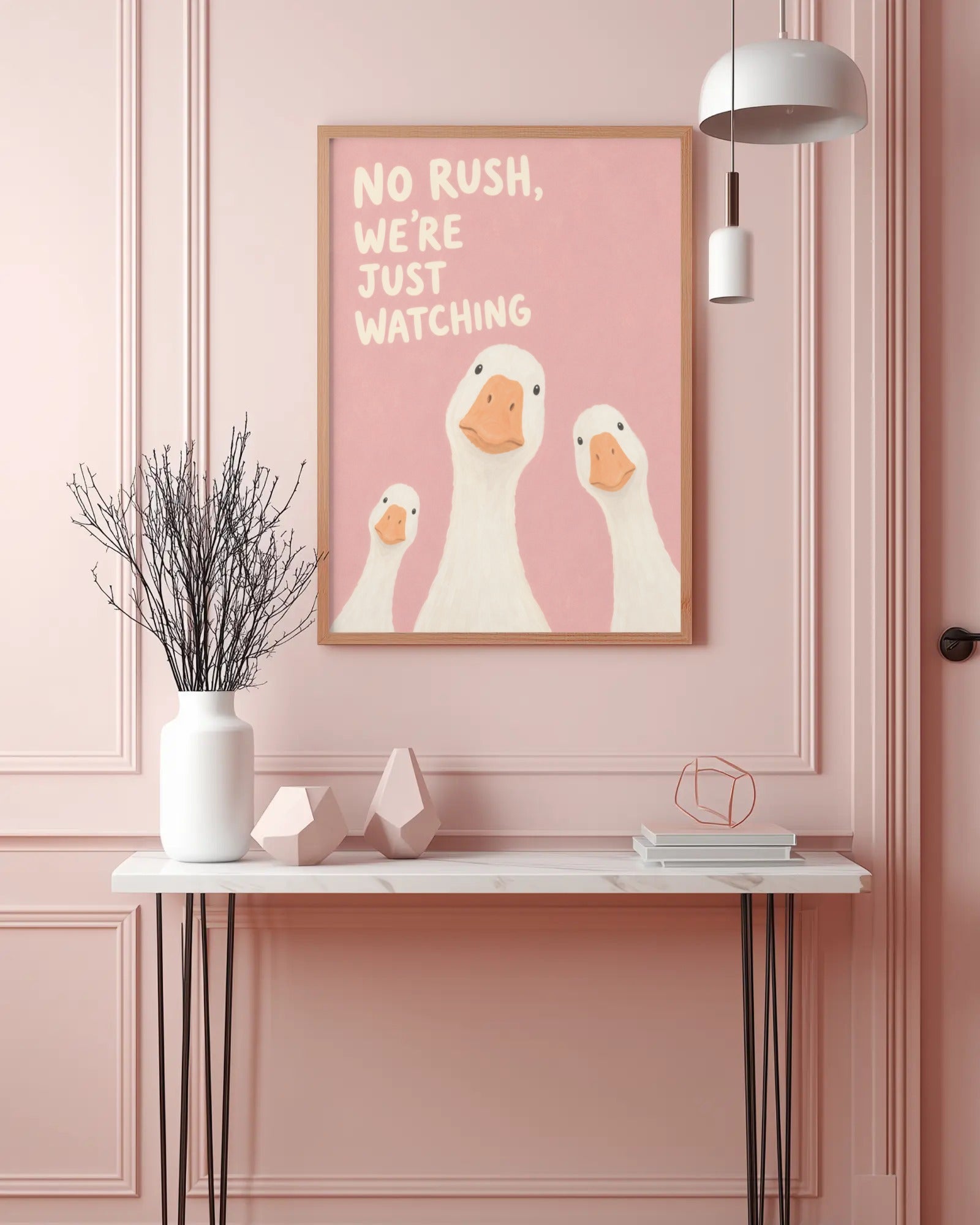 Just Watching Ducks Art Print, framed wall art (view 3)