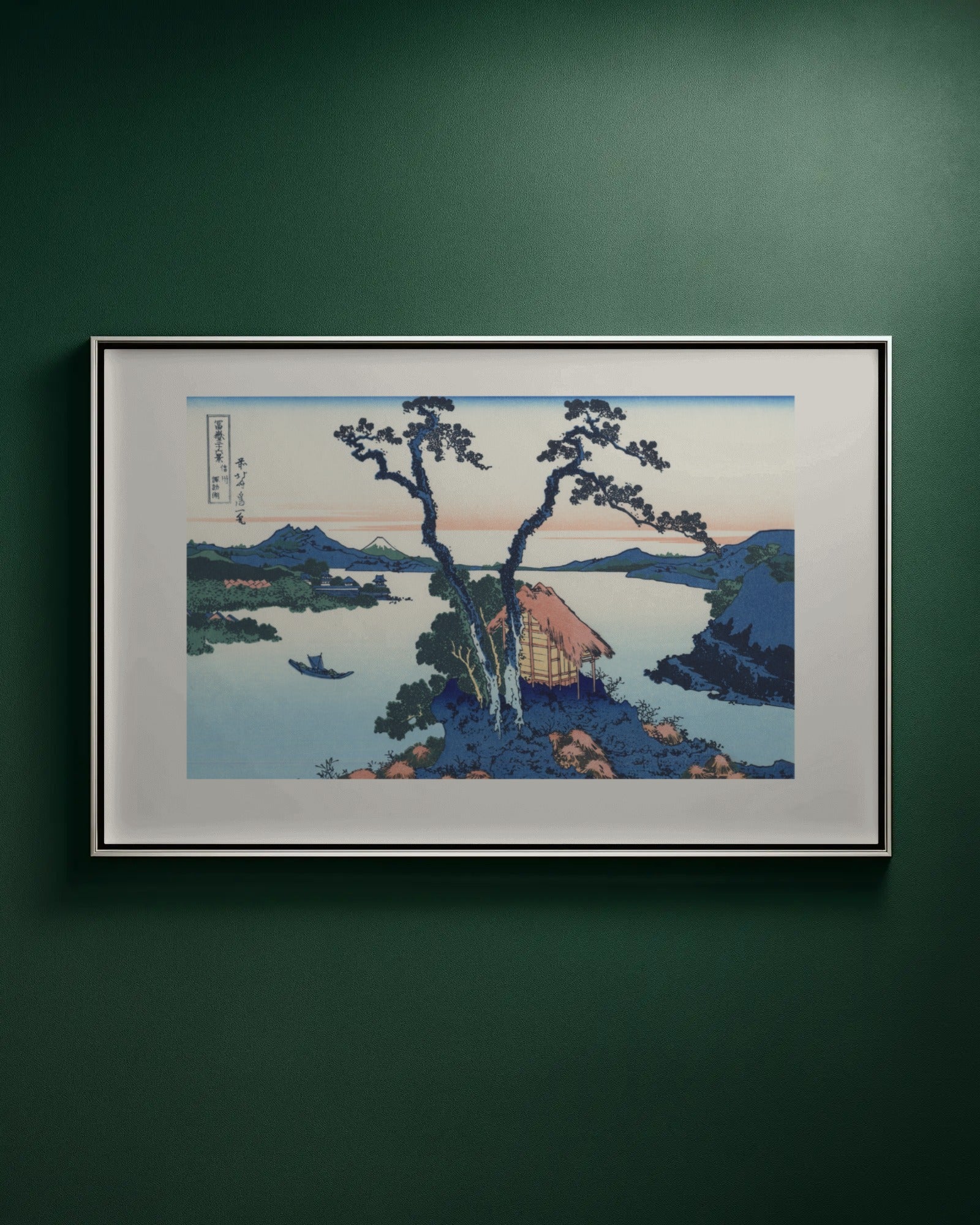 Lake Suwa in Shinano Province Art Print by Katsushika Hokusai