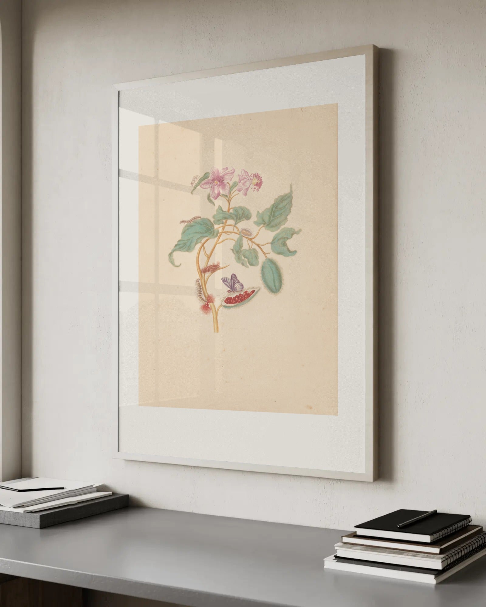 Plate 1: Pineapple with Cockroaches Art Print by Maria Sibylla Merian