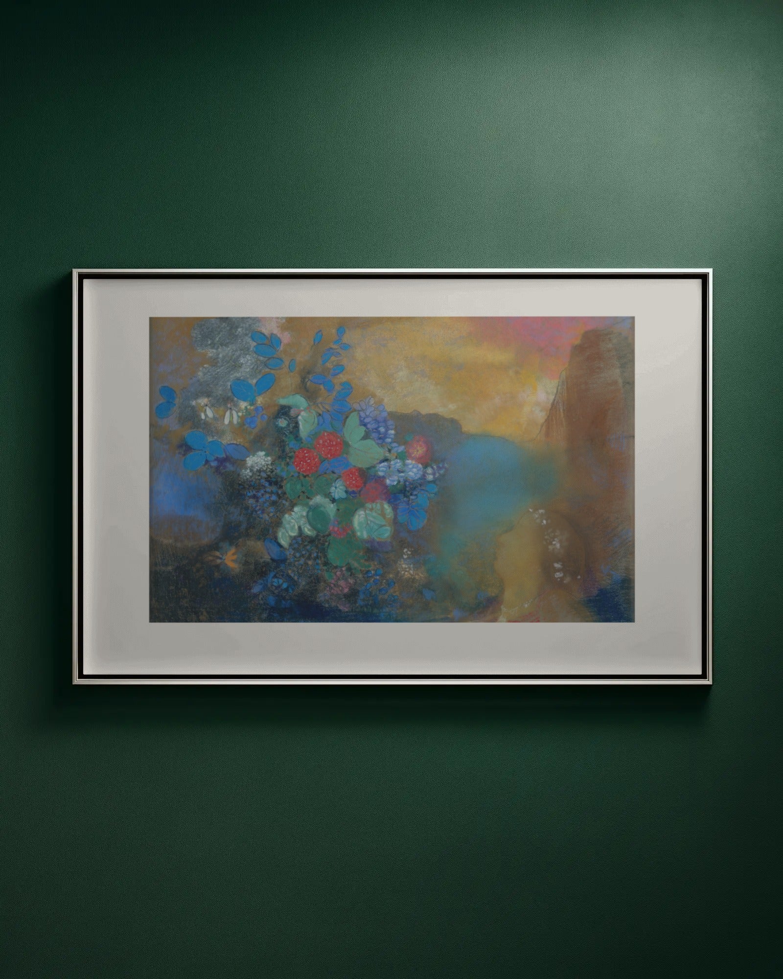 Ophelia among the Flowers Art Print by Odilon Redon