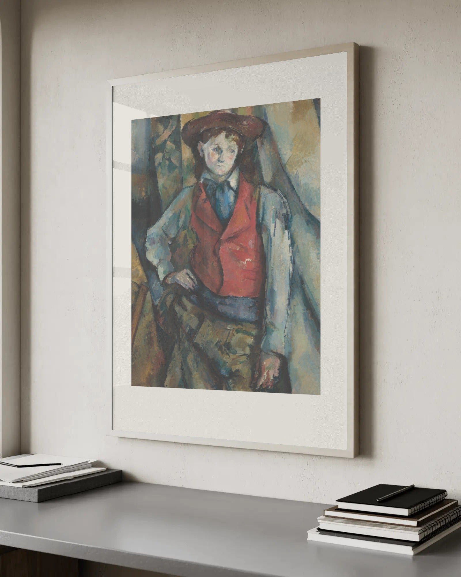 Boy in a Red Waistcoat Art Print by Paul Cezanne