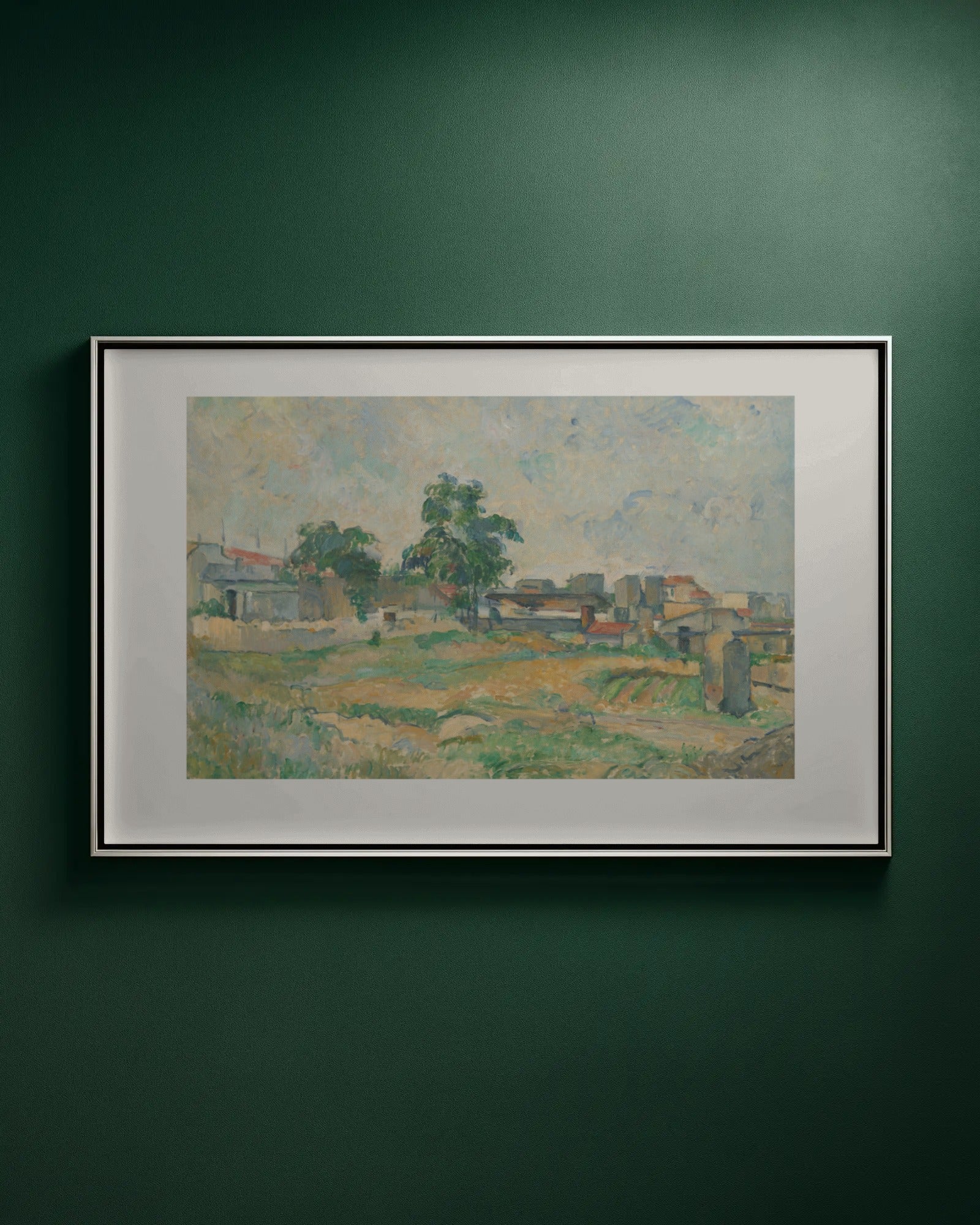 Landscape near Paris Art Print by Paul Cezanne